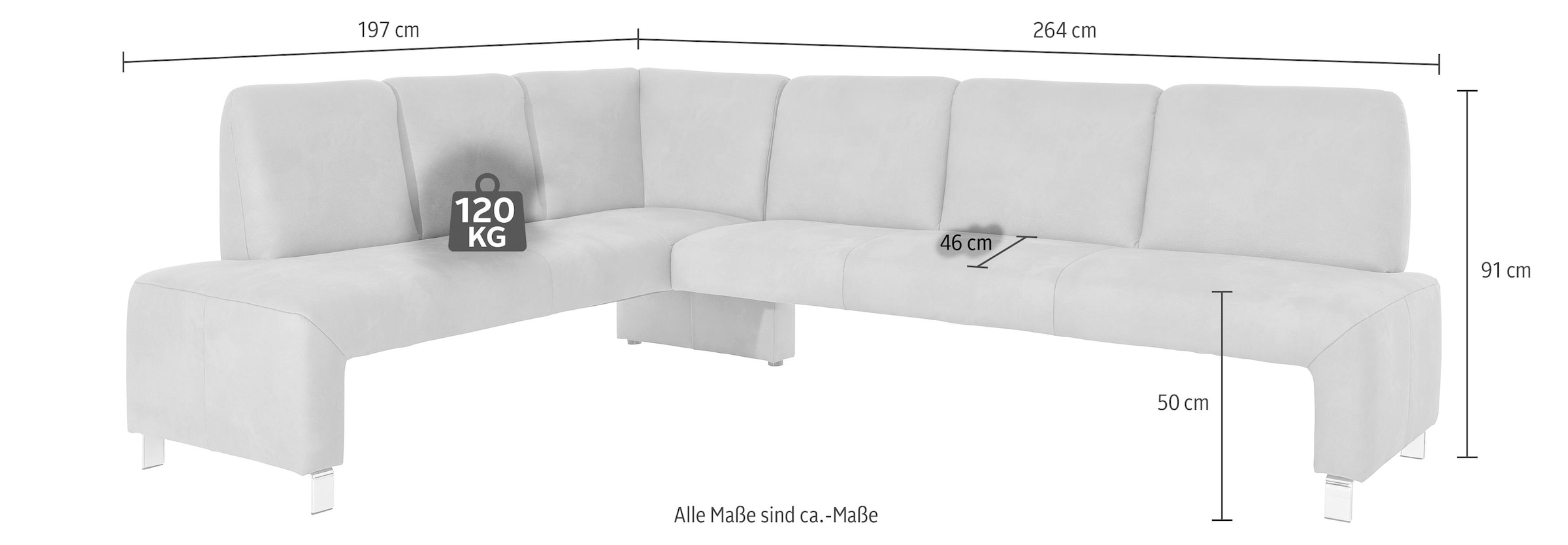 exxpo - sofa fashion Eckbank »Intenso«, Frei im Raum stellbar