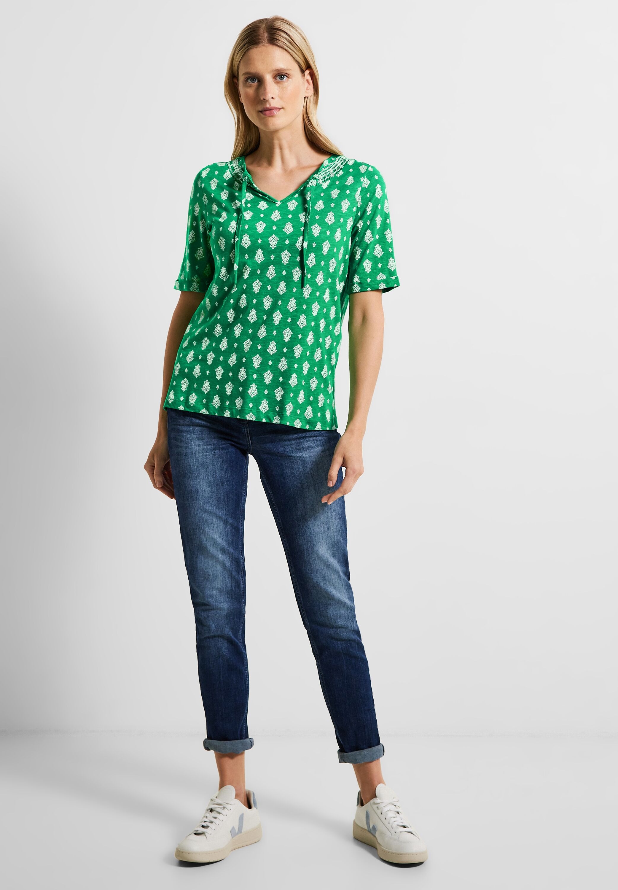 Cecil T-Shirt, aus softem Materialmix