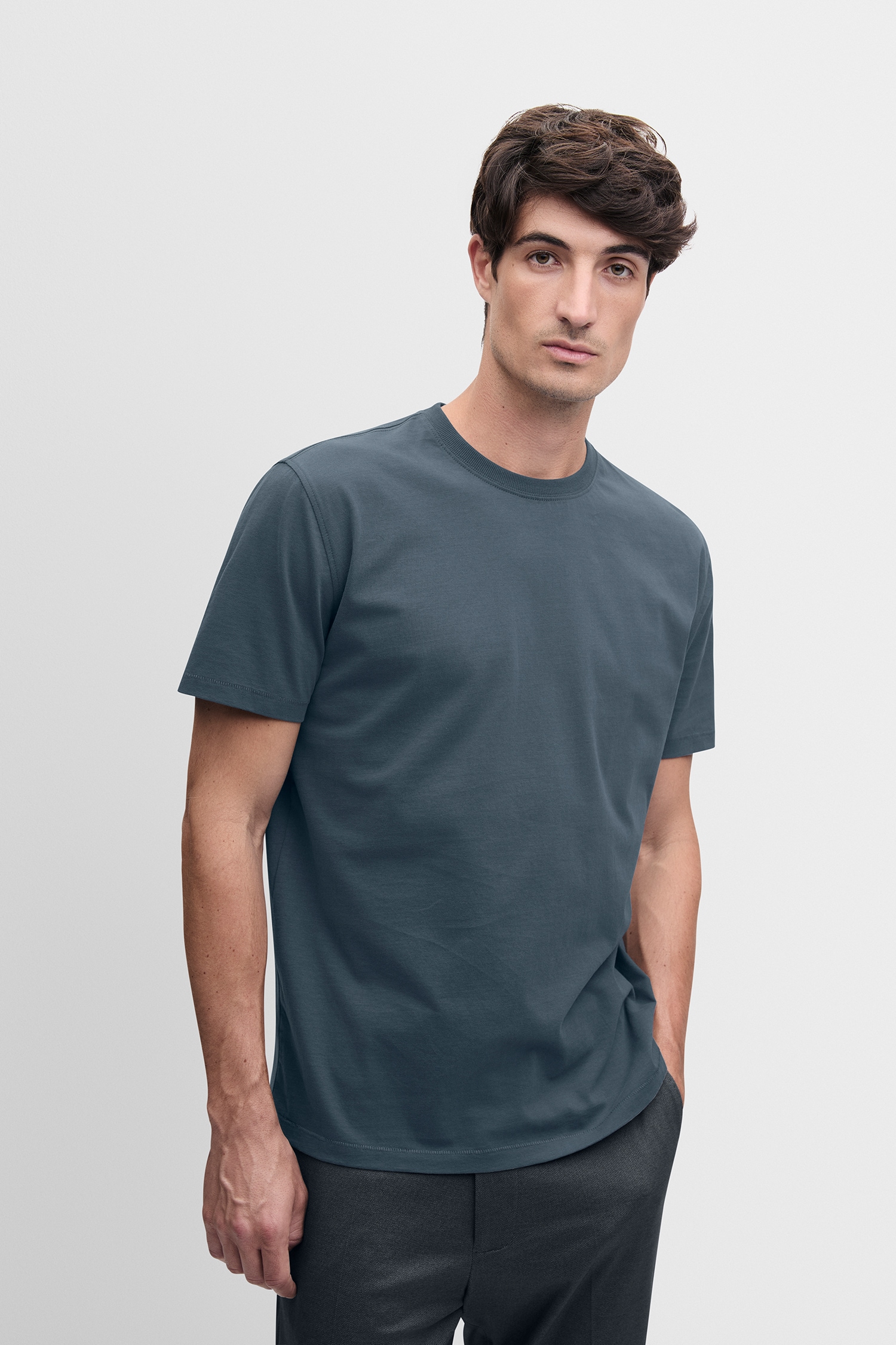 Cinque T-Shirt "CIDANI" Rundhalsausschnitt, Slim Fit, reine Baumwolle