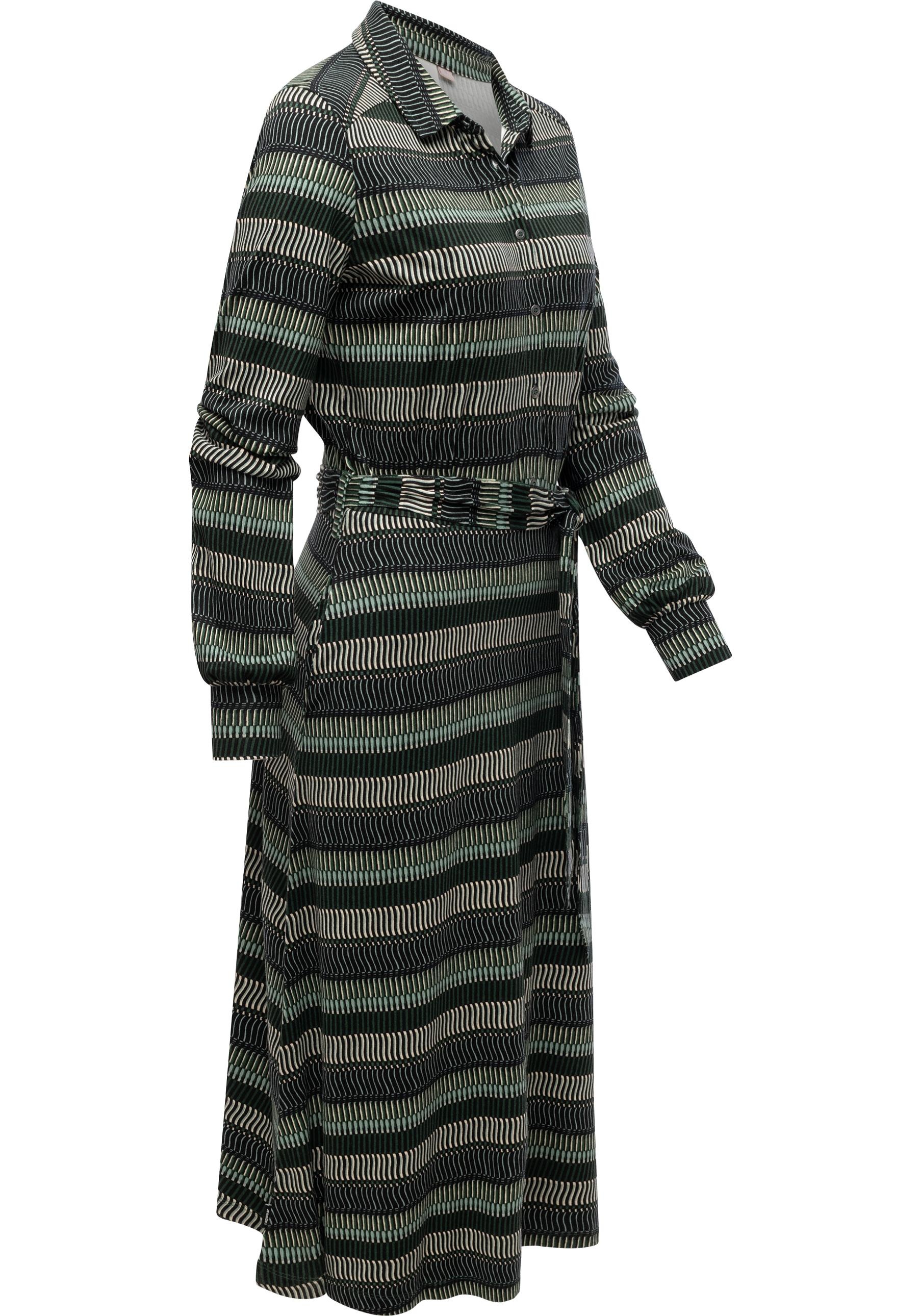 Ragwear Blusenkleid "Plantee Print", Modisches Damenkleid mit Taillengürtel günstig online kaufen