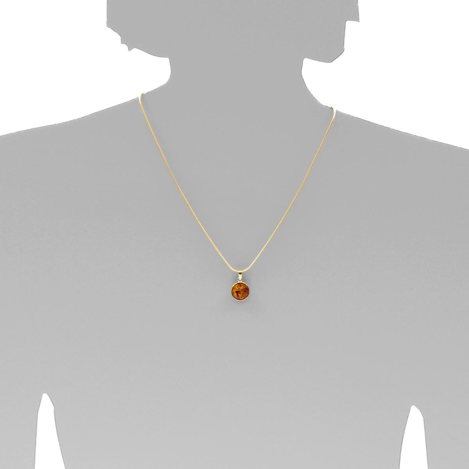 OSTSEE-SCHMUCK Kettenanhänger »Ostsee-Schmuck Anhänger Classic 12 mm rund«, (1 tlg.)