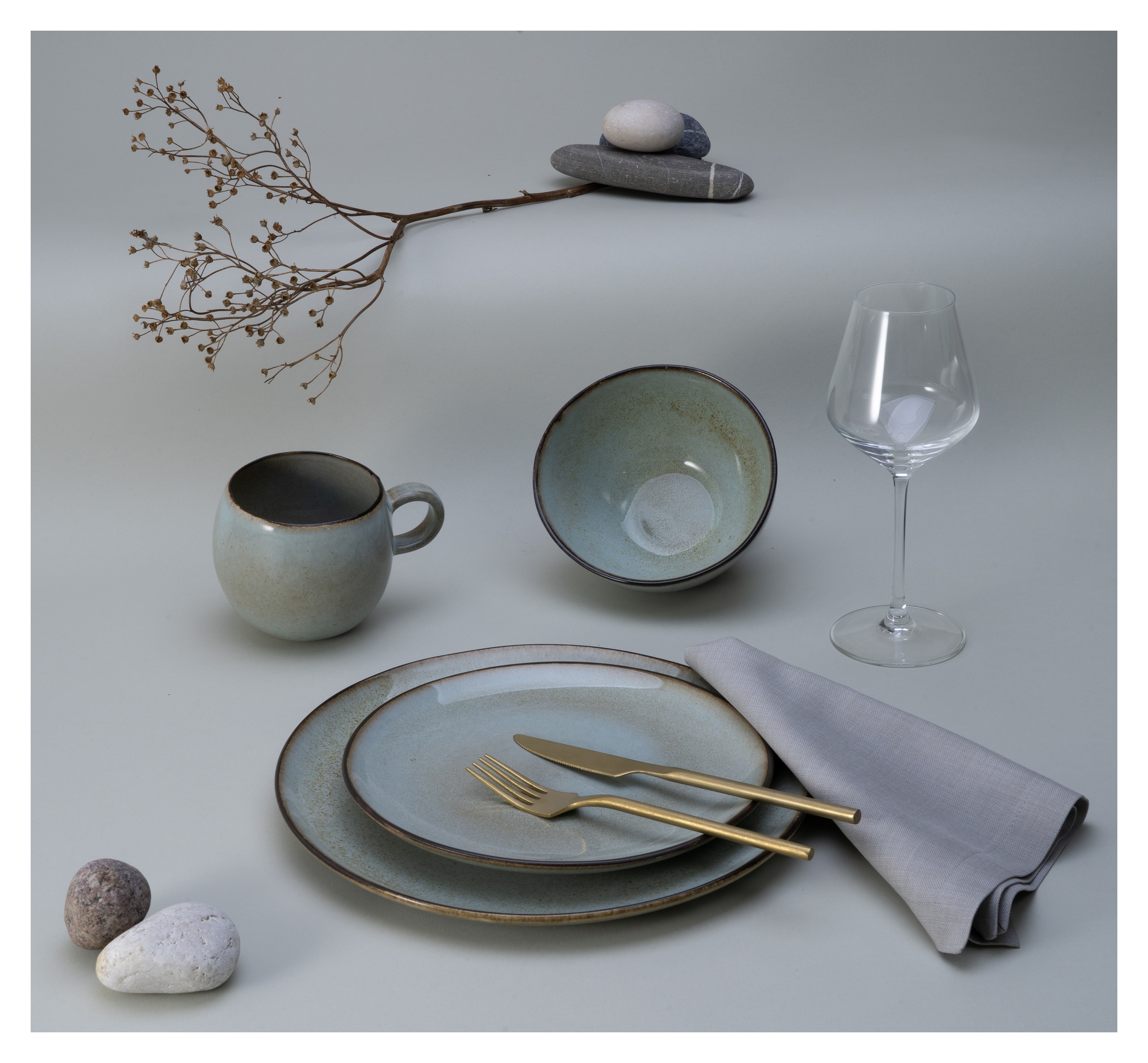 CreaTable Kombiservice "Geschirr-Set Stone Town" Service, organische Form, günstig online kaufen
