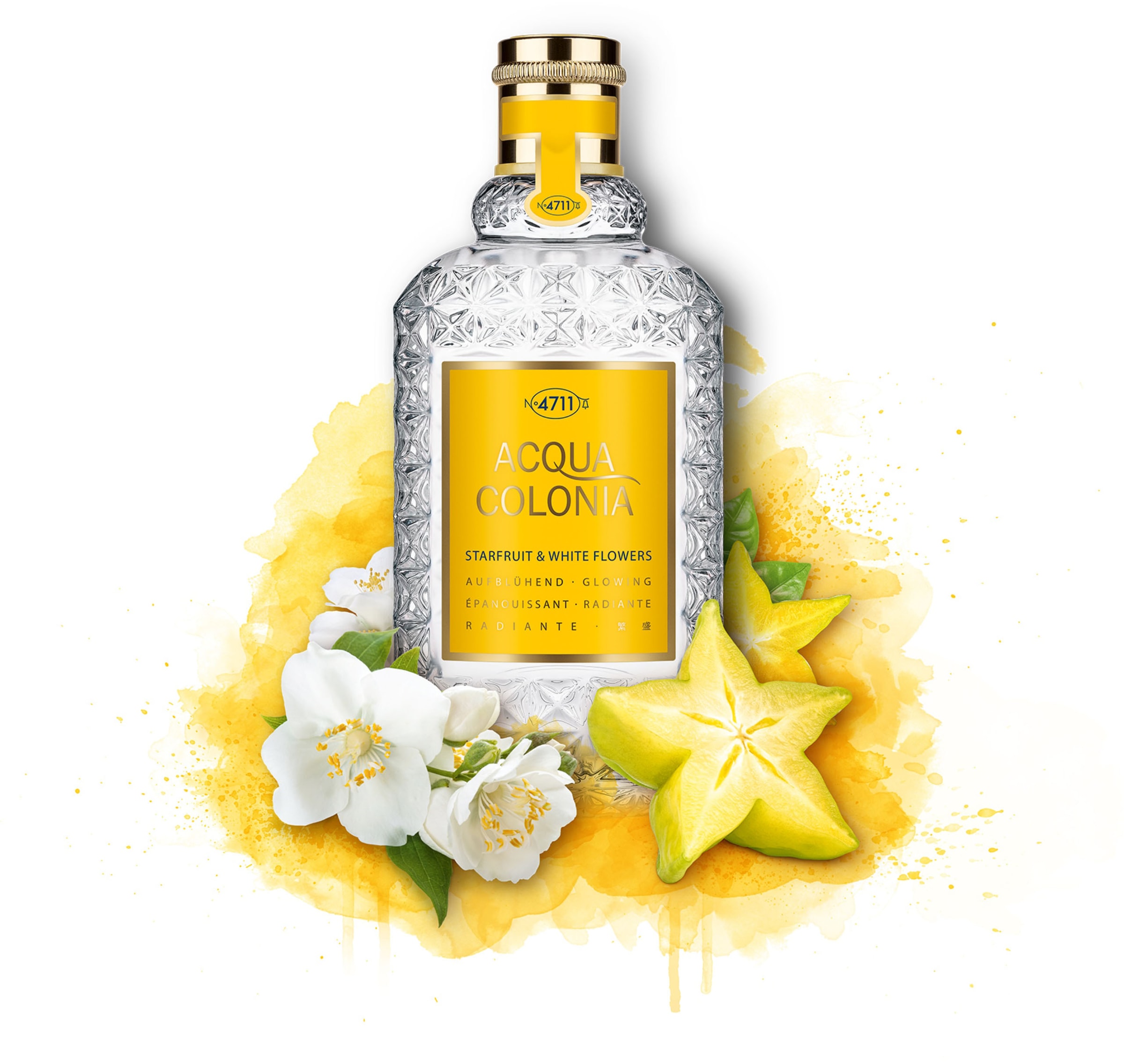 4711 Eau de Cologne »4711 Acqua Colonia STARFRUIT & WHITE FLOWERS EAU DE COLOGNE NATURAL SP«, (Packung, 1 tlg.)