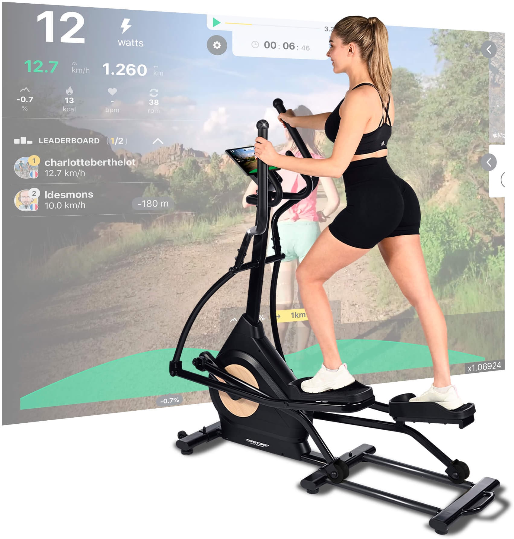 Thumbnail - Christopeit Sport Crosstrainer-Ergometer "Fit Wheel Pro" Schwungmasse ca. 12 kg, 32 Widerstandsstufen