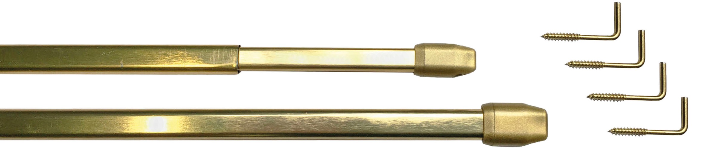 GARESA Vitragenstange "Vitragenstange "11 mm"" Ø 11 mm ausziehbar, Fixmaß zum Schrauben auf dem Fensterrahmen, einfache Montage, 2 Stück