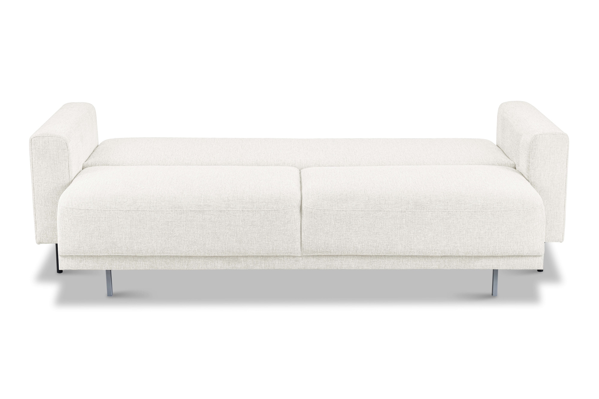 Home affaire Schlafsofa »Sveeva, 3 Sitzer, Liegefläche 135x190 cm, schwarze Metallfüße« langlebiger Webstoff, mit Wellenunterfederung, viele Farben