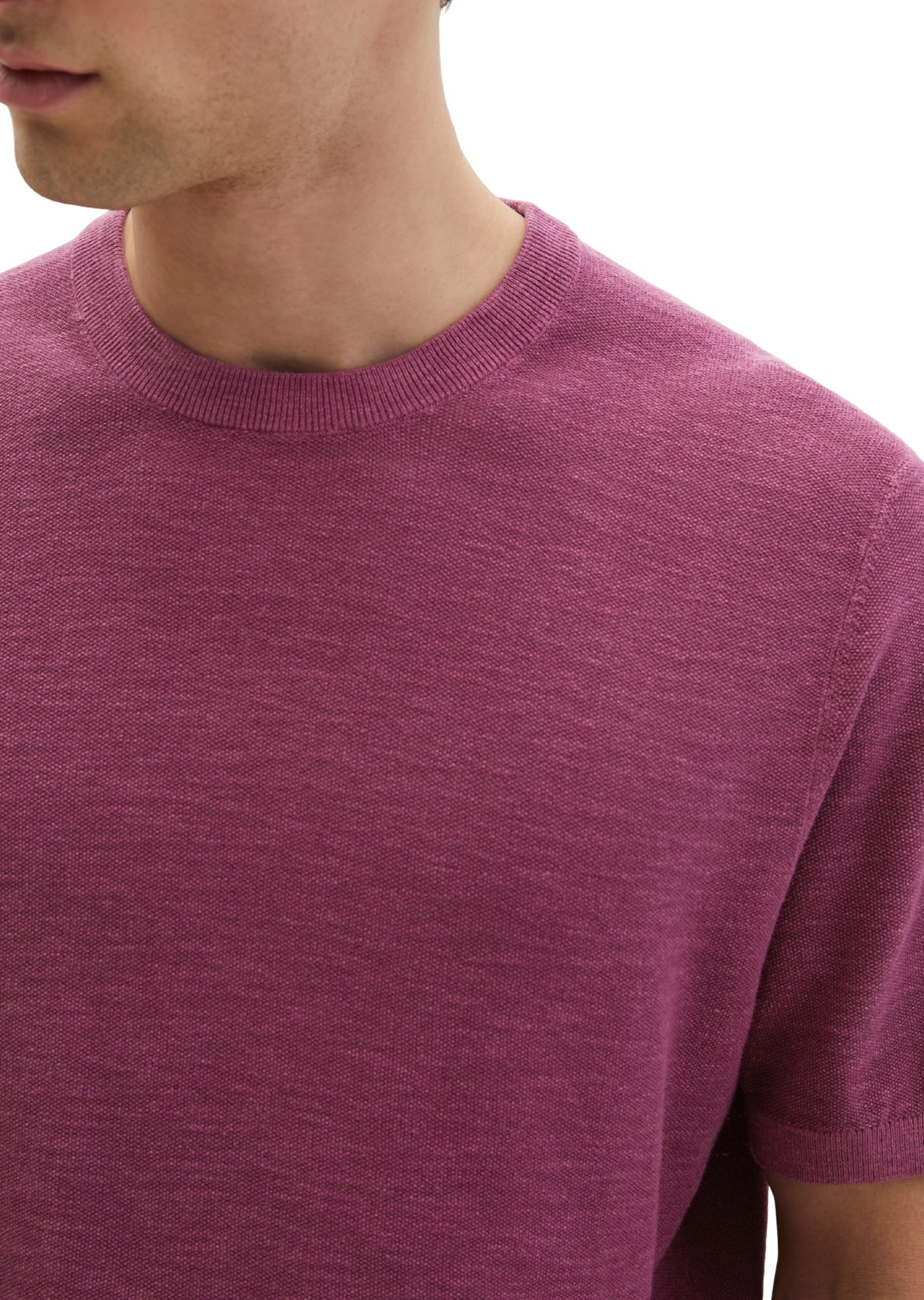 Marc O'Polo Rundhalspullover »aus Bio-Baumwolle und Leinen«