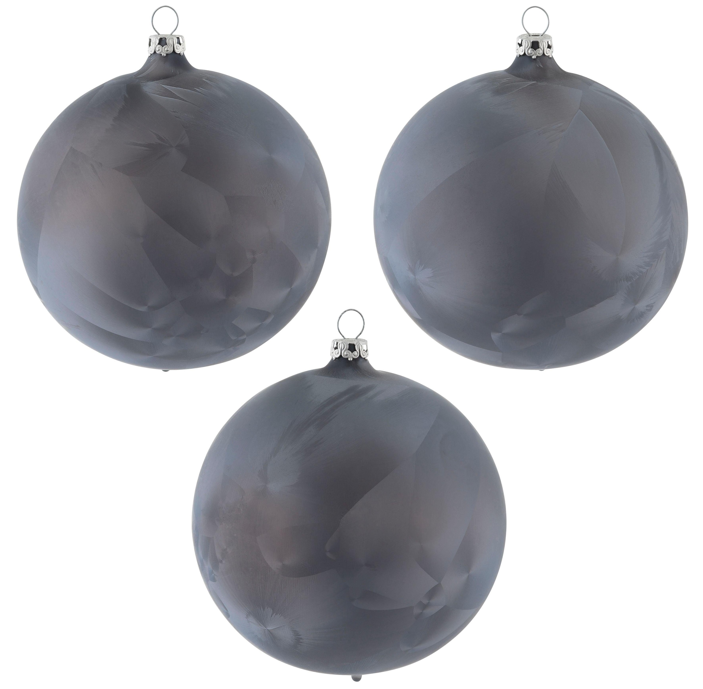 andas Weihnachtsbaumkugel "Lykka, Weihnachtsdeko, Christbaumschmuck, Christbaumkugeln Glas", (Set, 3 St.), mundgeblasen,