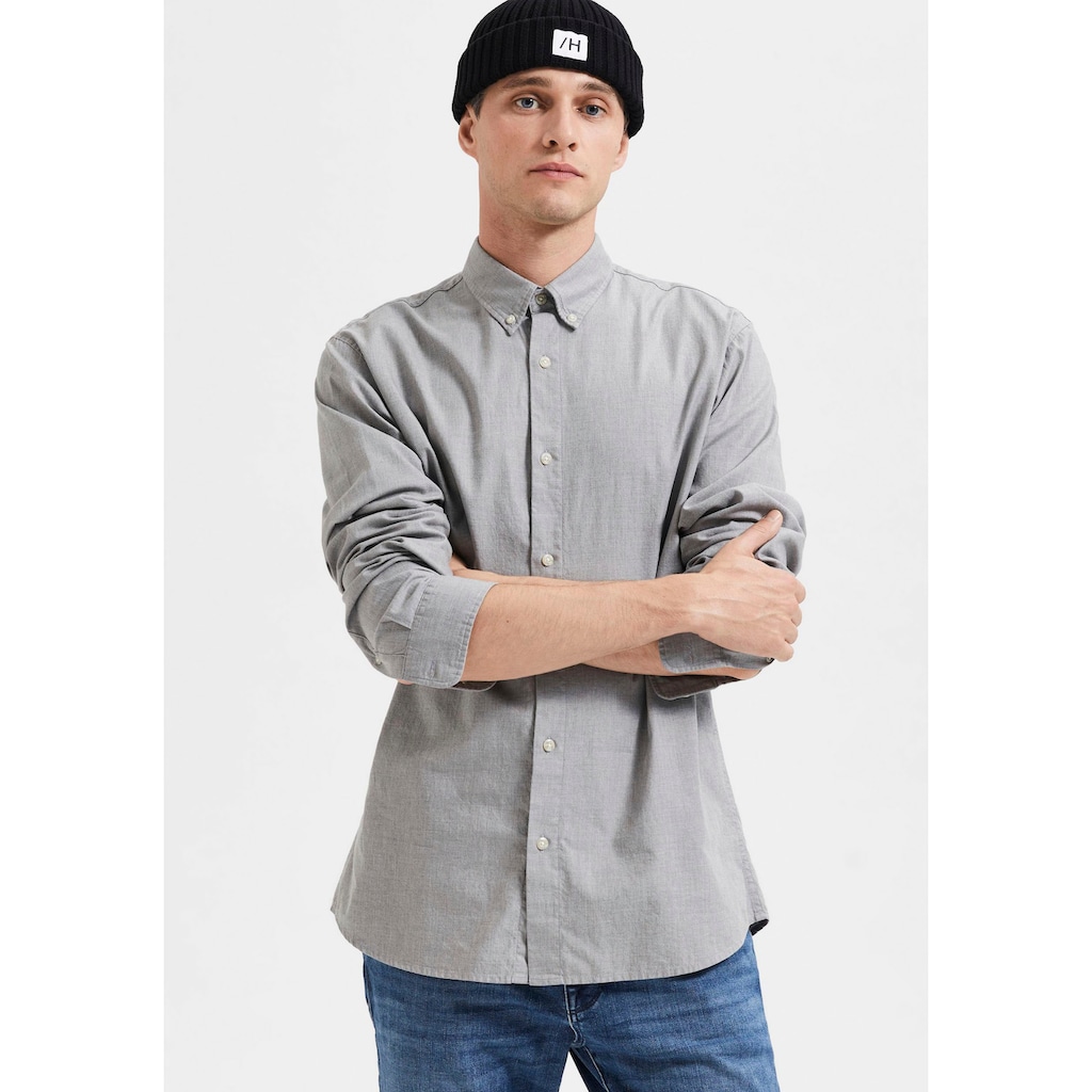 SELECTED HOMME Langarmhemd »SLHSLIMTHEO SHIRT LS«