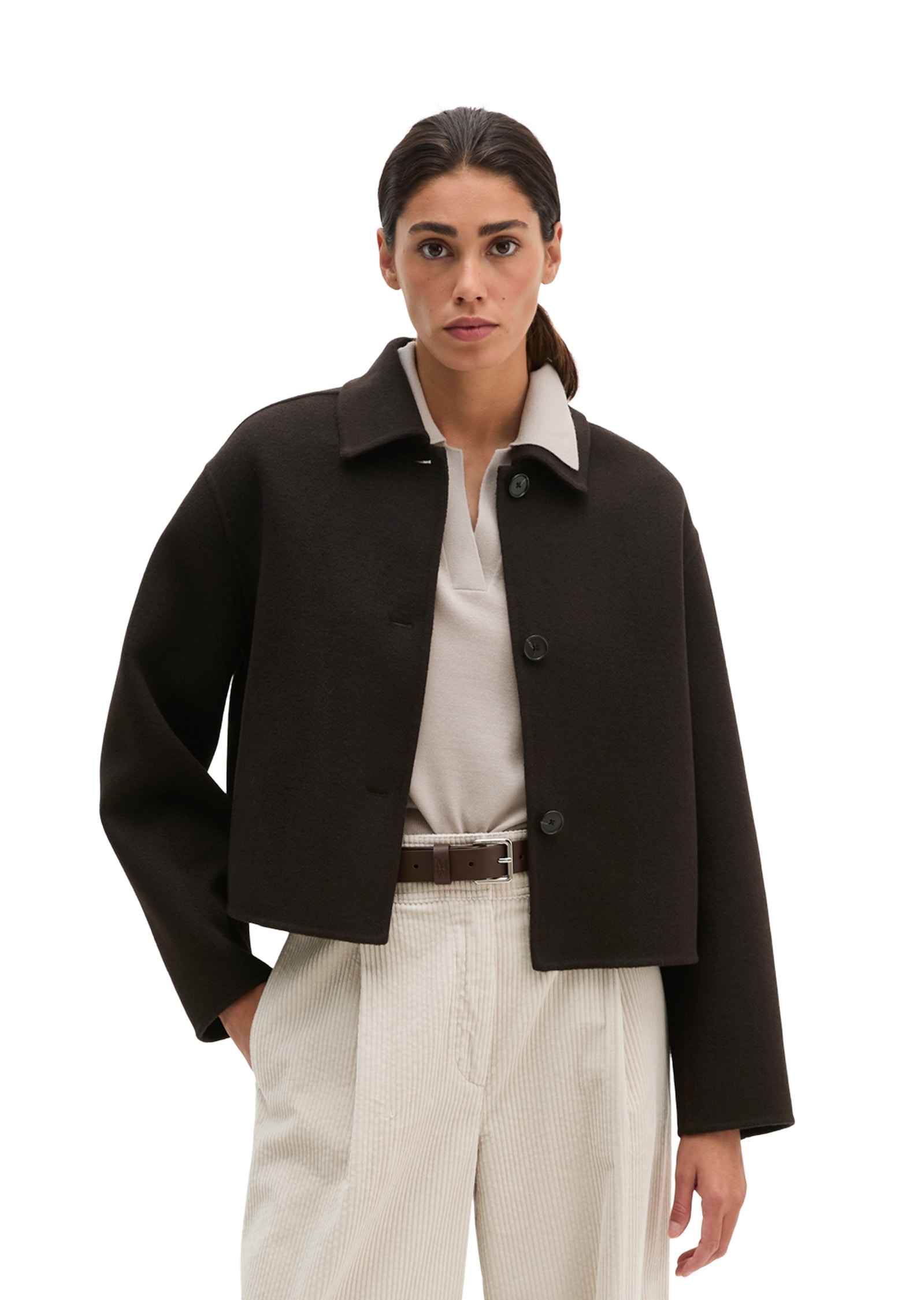 Marc OPolo Outdoorjacke "aus hochwertigem Doubleface" ohne Kapuze