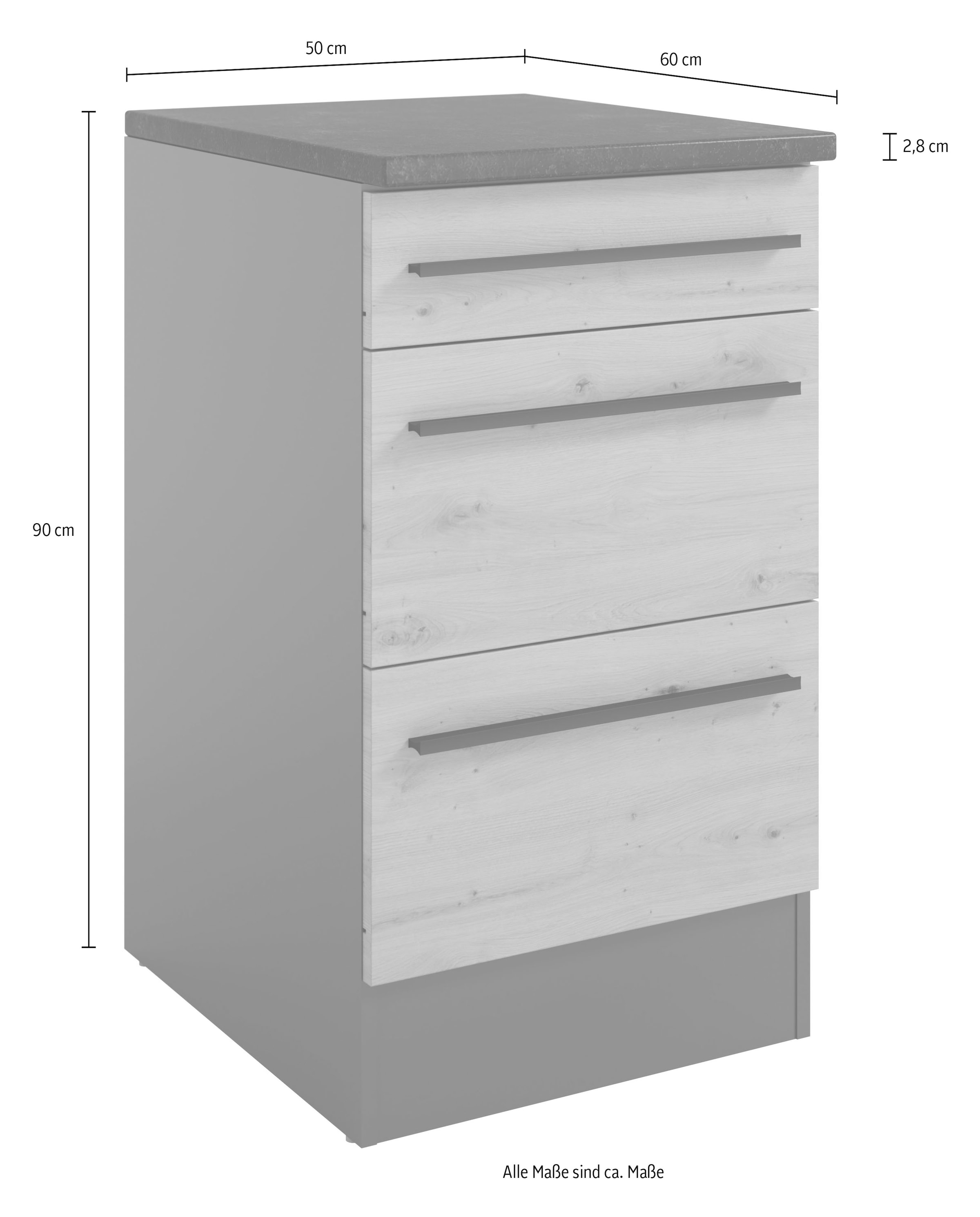 BASIC by Balculina Unterschrank »Jazz B/T/H 50x60x90 cm« 1 Stk. tlg. Breite 50cm, Melaminbeschichtung