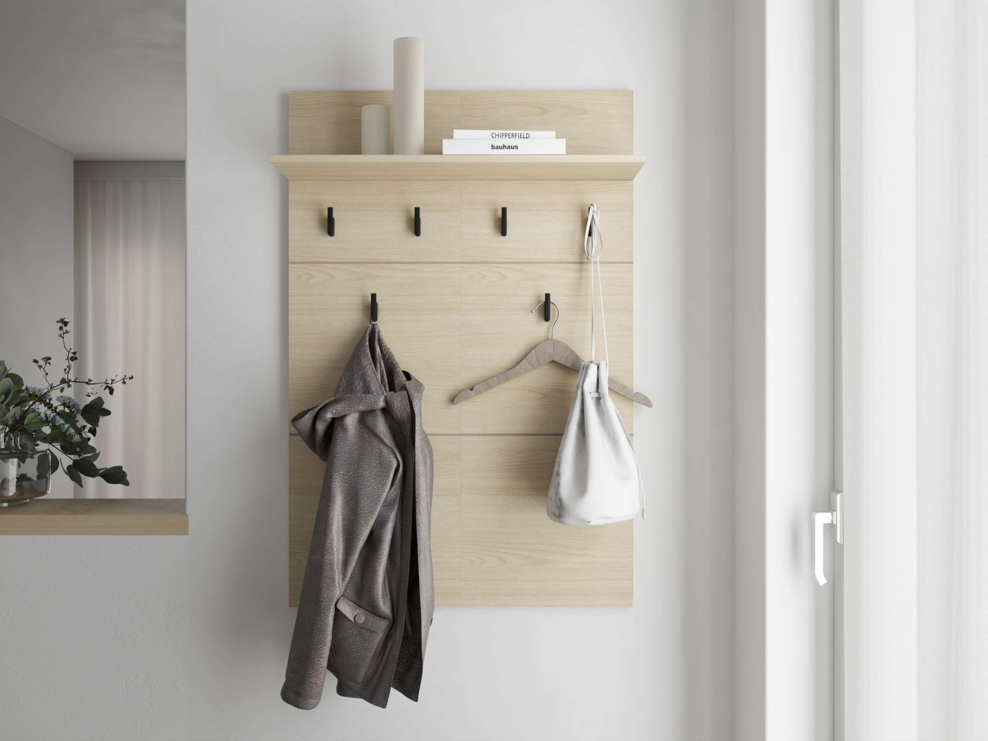 Home affaire Garderobenpaneel "Rathlin, Wandregal Wandpaneel, Wandgarderobe günstig online kaufen