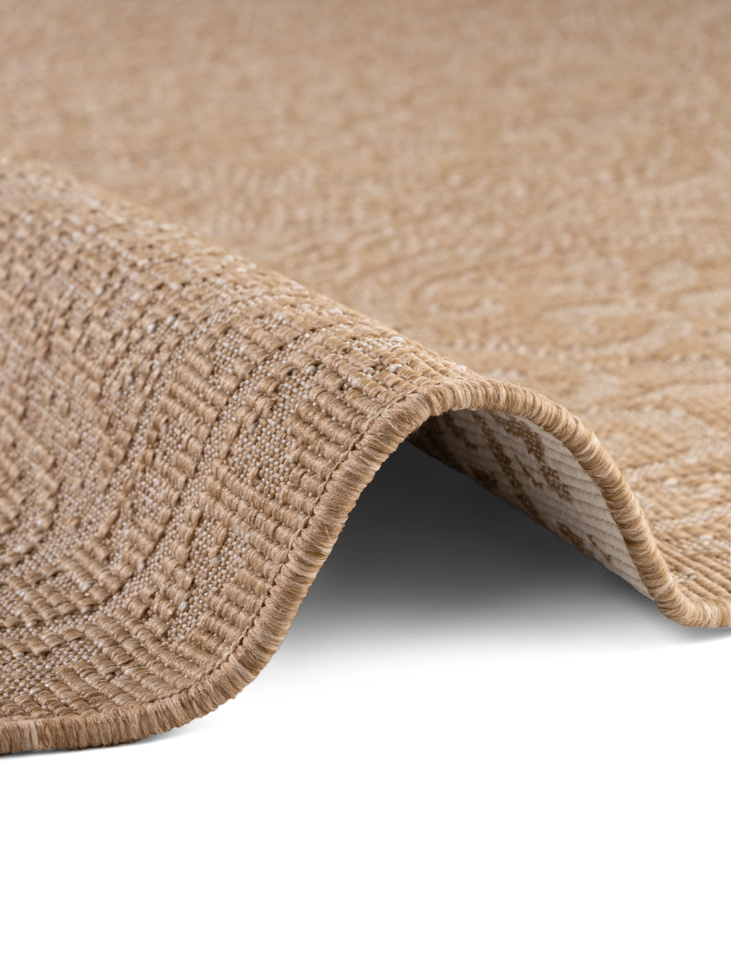 NORTHRUGS Outdoorteppich »Rosel Wendetppich«, rund, 5 mm Höhe, In und Outdoor, Flachgewebe, wetterfest, pflegeleicht, robust