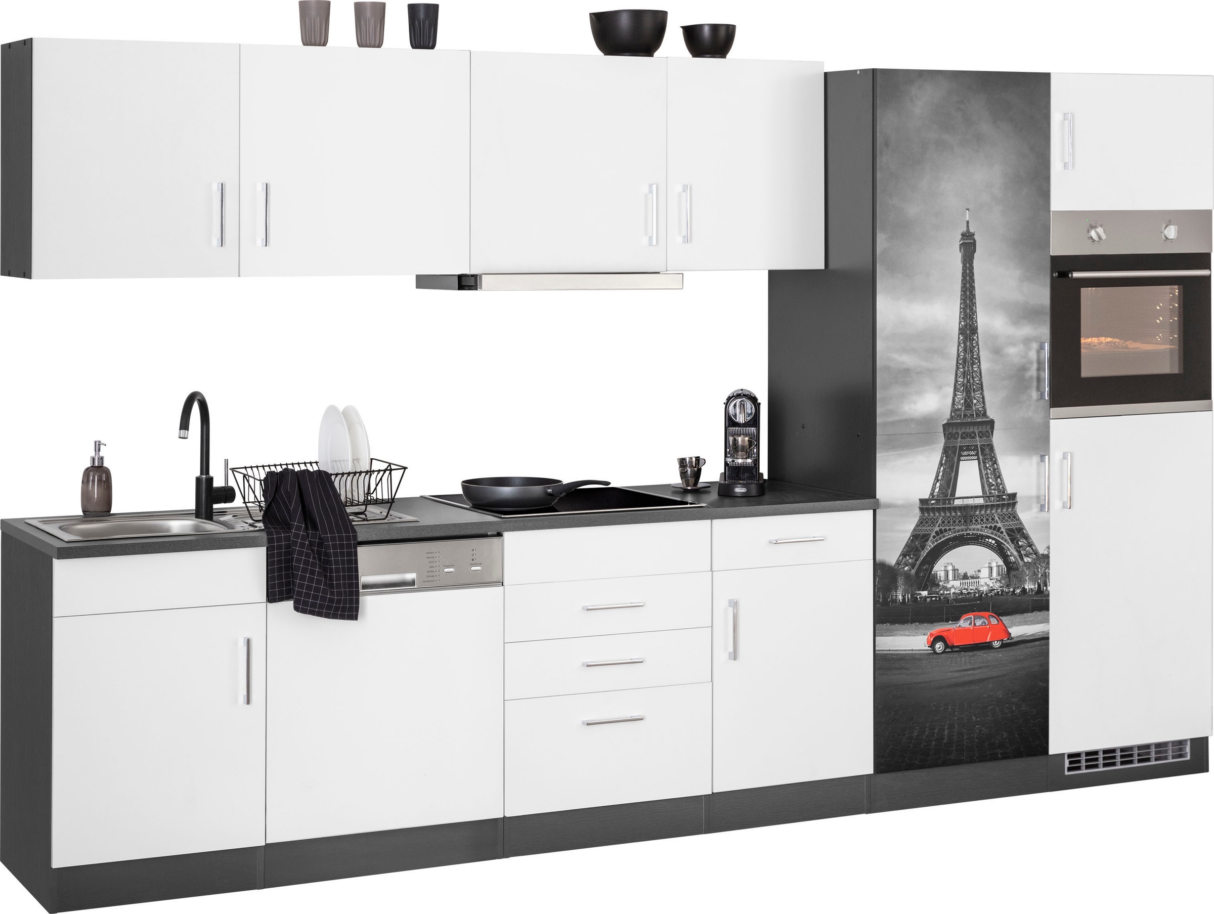 Thumbnail - KOCHSTATION Küchenzeile "KS-Paris", mit E-Geräten, Breite 340 cm, wahlweise mit Induktionskochfeld