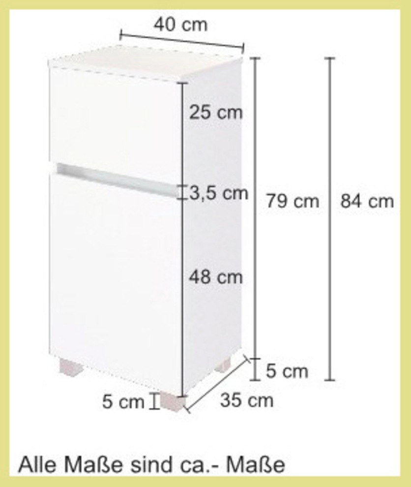 welltime Badezimmer-Set »Kaunas«, (Set, 5 St.), bestehend aus Waschtisch-Set mit Seitenschrank, Breite 160 cm