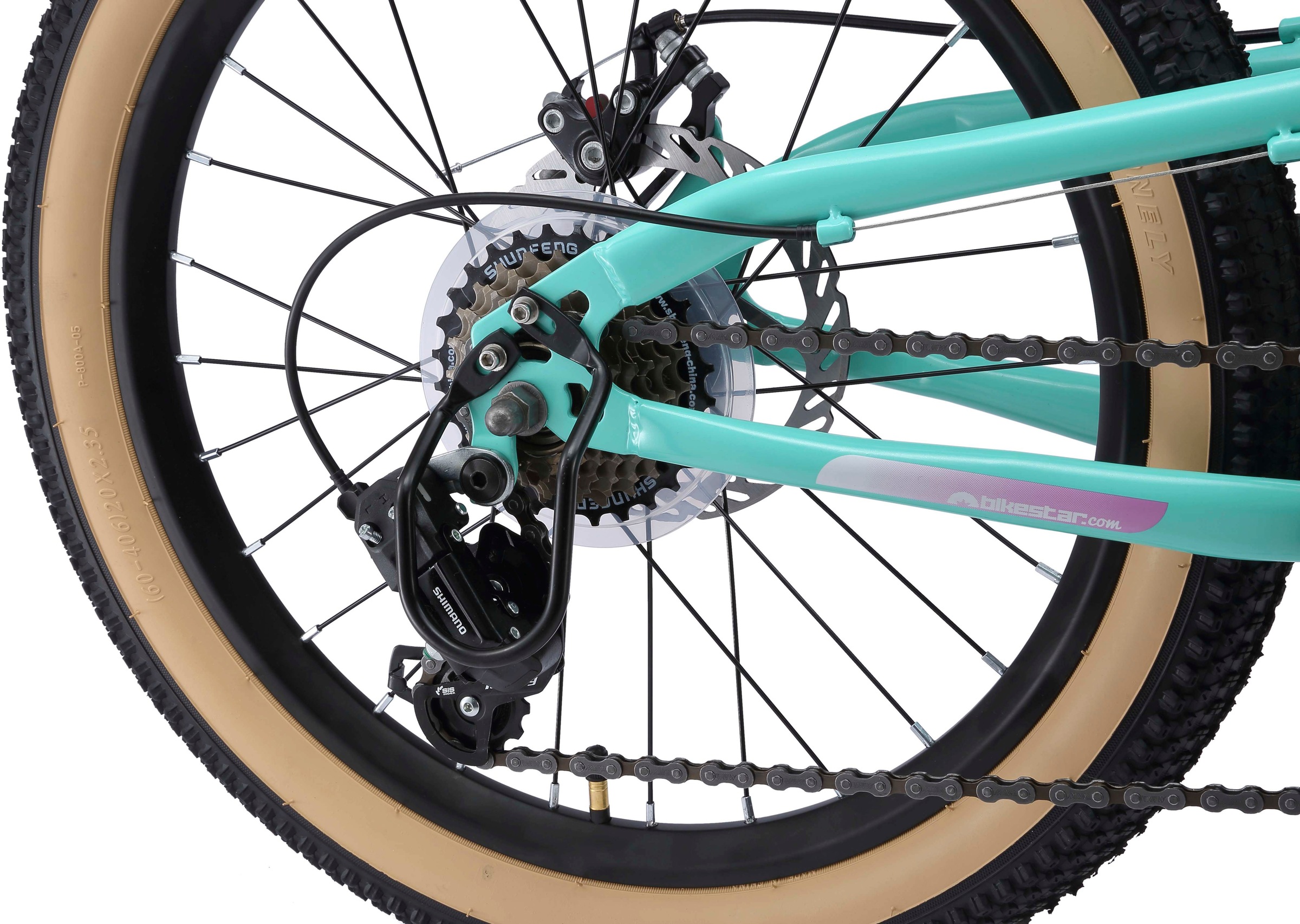 Bikestar Jugendfahrrad, 7 Gang, Shimano, RD-TY21 Schaltwerk, Kettenschaltung