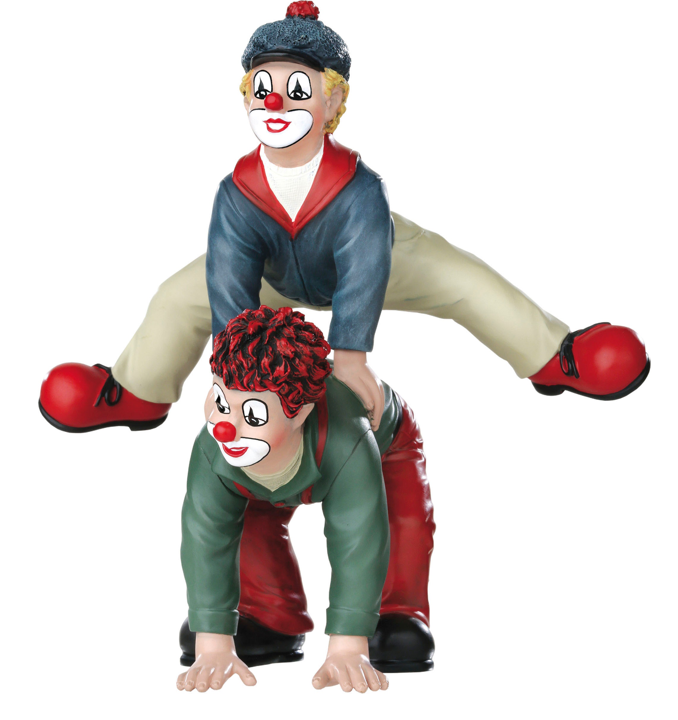 Gildeclowns Sammelfigur "Clown Dekofigur, Der Bocksprung", handbemalt, Wohnzimmer