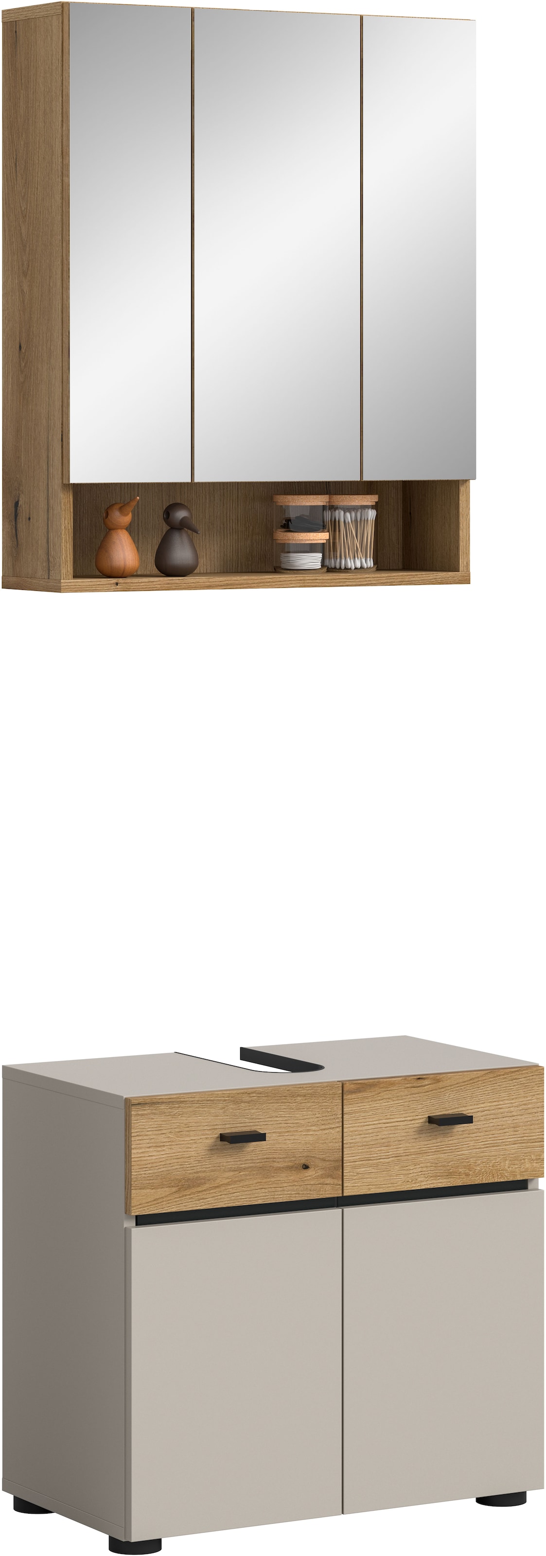 welltime Badmöbel-Set "VANN, 2-teilige moderne Badkombination" 1x Waschbeck günstig online kaufen