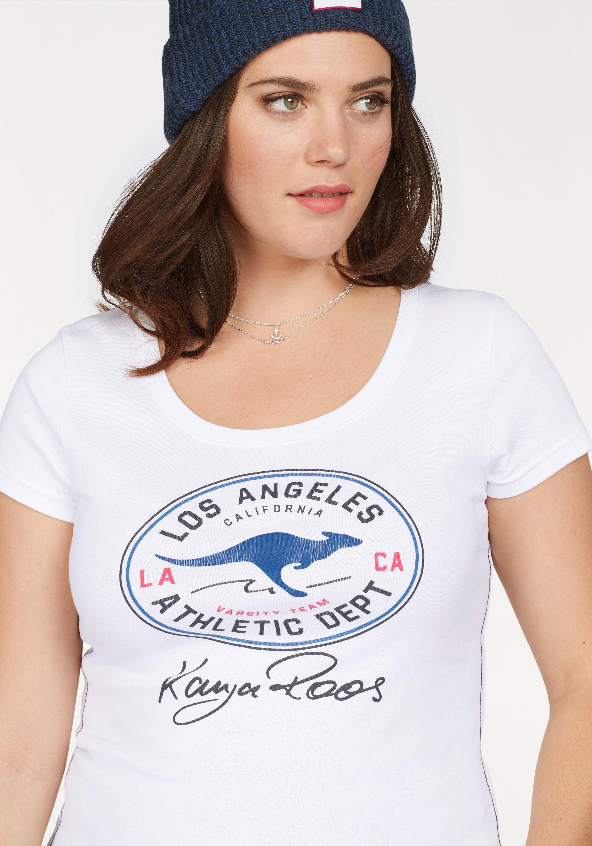 Thumbnail - KangaROOS T-Shirt Kurzarm, sehr figurbetont, im Vintage-Design, Rundhalsausschnitt