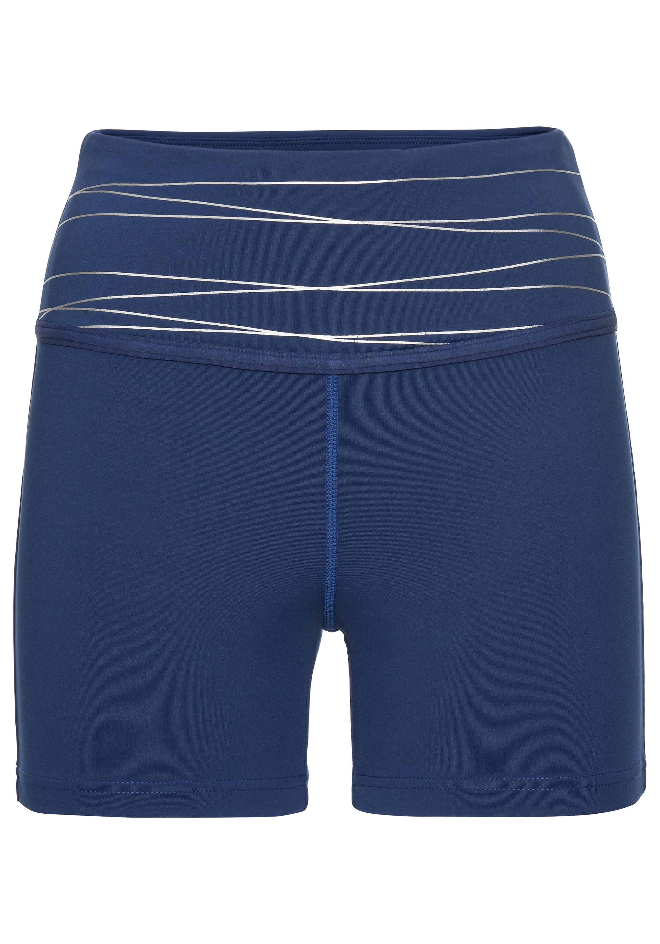 Vivance active Sporthose, Sportshorts mit breiten Bündchen und Druck