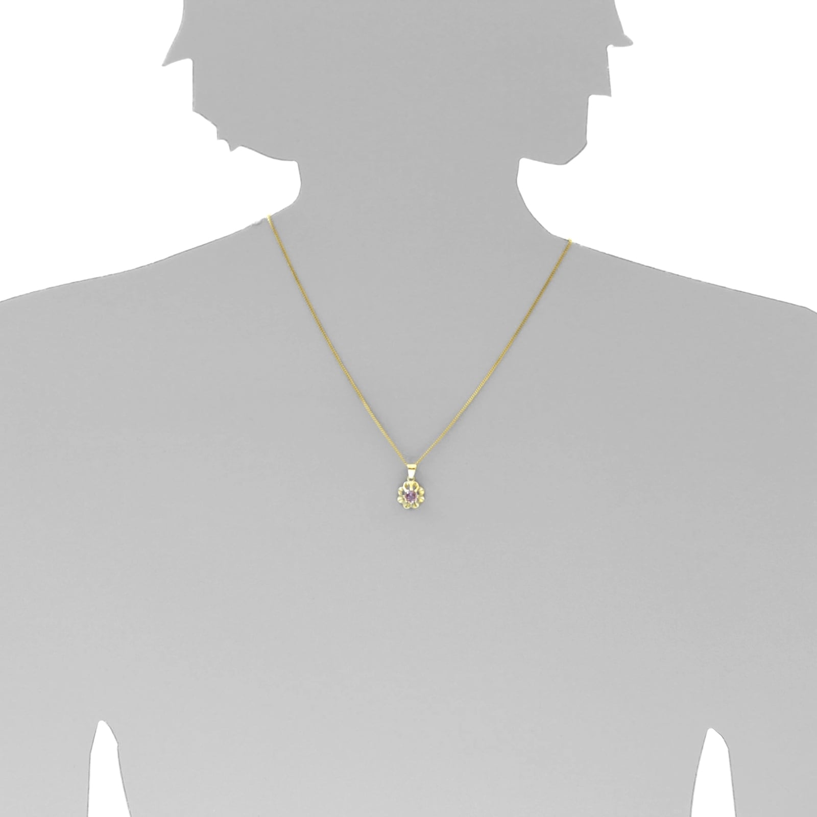 OSTSEE-SCHMUCK Kette und Anhänger Set »- Pia 6 mm - Gold 333/000 - Amethyst«