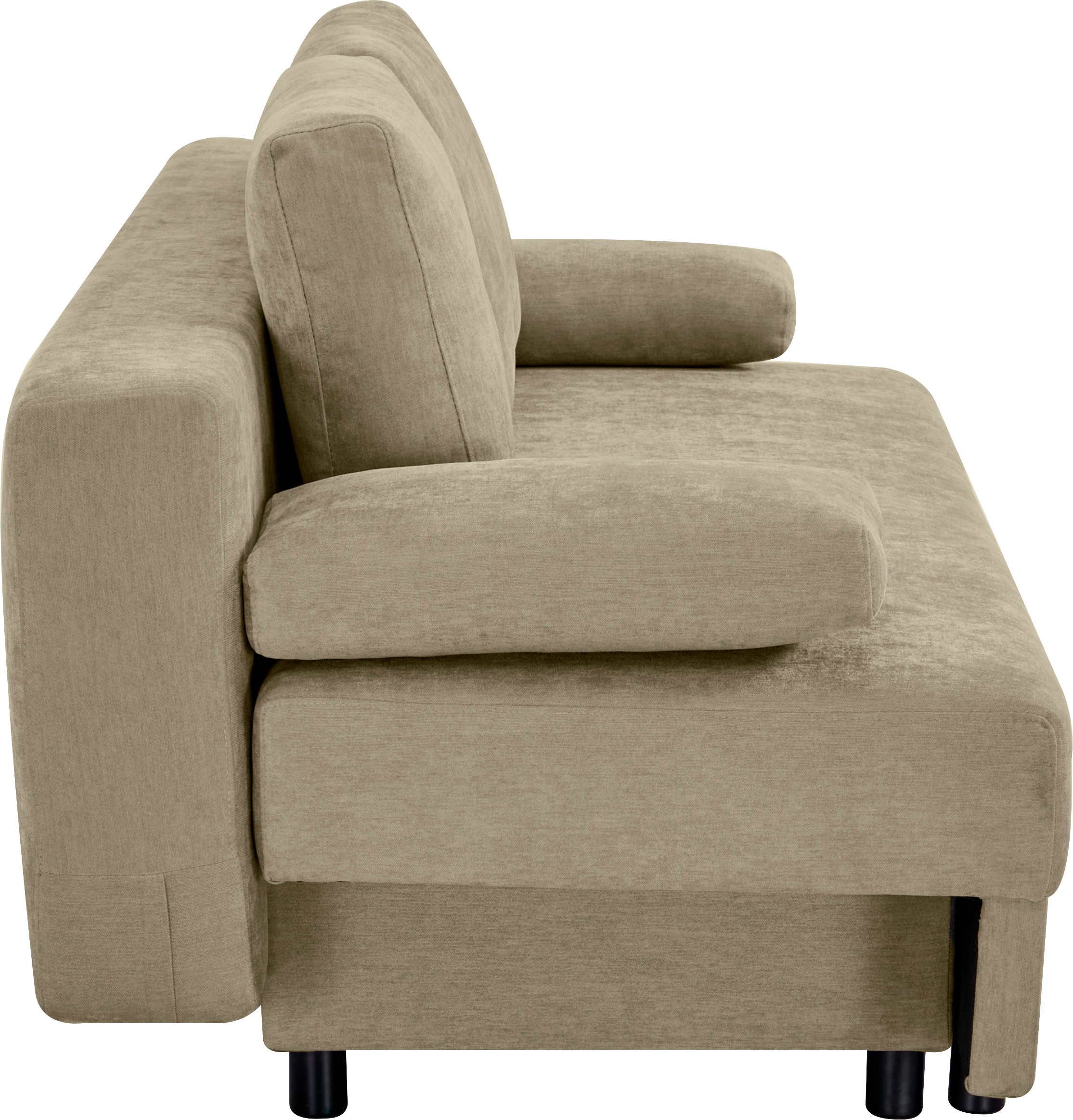 OTTO home Schlafsofa »ONNIKO, Breite: 192 cm, Liegefläche 121x192 cm, Feinstruktur-Bezug« mit Bettfunktion & Bettkasten