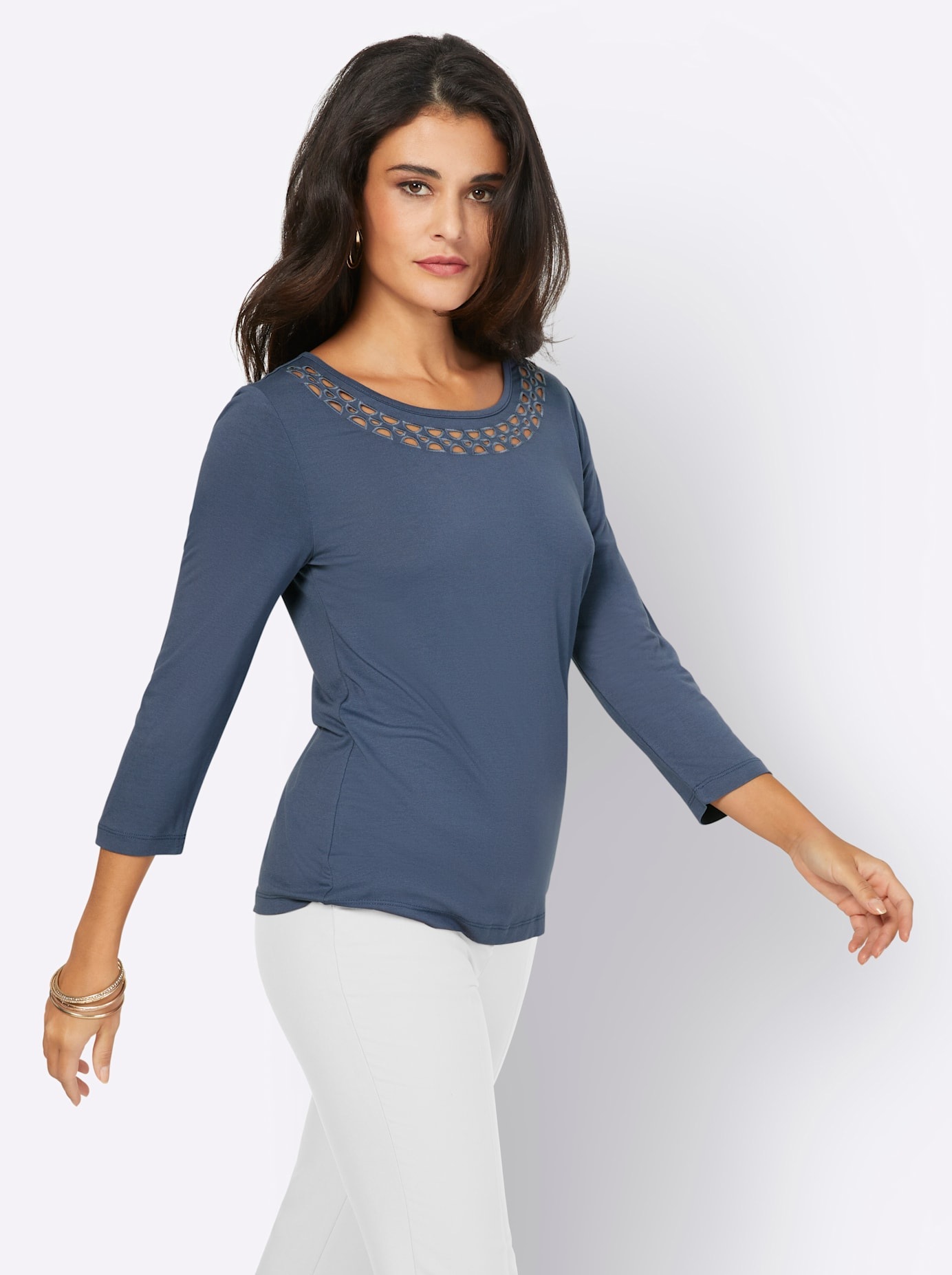 creation L 3/4-Arm-Shirt "Shirt" 1 Stk. tlg. günstig online kaufen