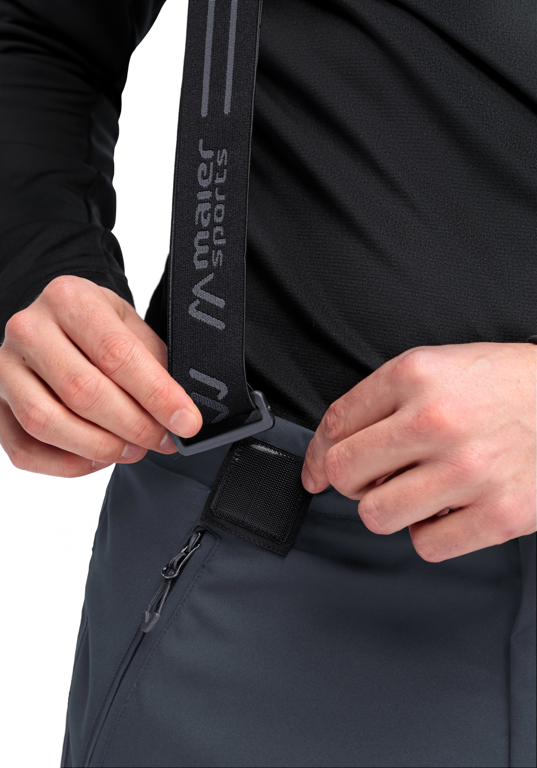 Maier Sports Skihose »Anton slim 2.0«, Herren Schneehose mit Hosenträgern, wind/wasserdicht, Slim Fit