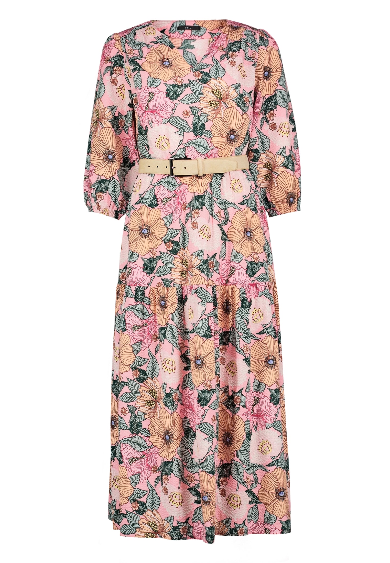 Zero Maxikleid »Damen mit Blumenprint« Ohne Tasche Gürtel