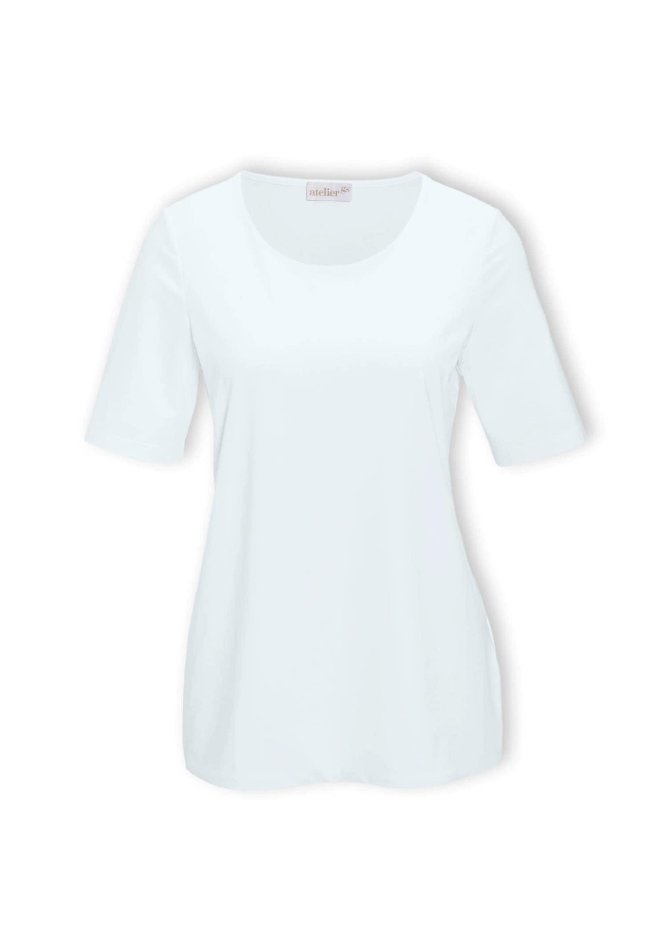 GOLDNER Damen Langarm-Poloshirt "Gepflegtes Shirt in formstabiler Ware", weiß, Gr. 38, Obermaterial: 82% Polyester PES. 18% Elasthan EL., Shirts