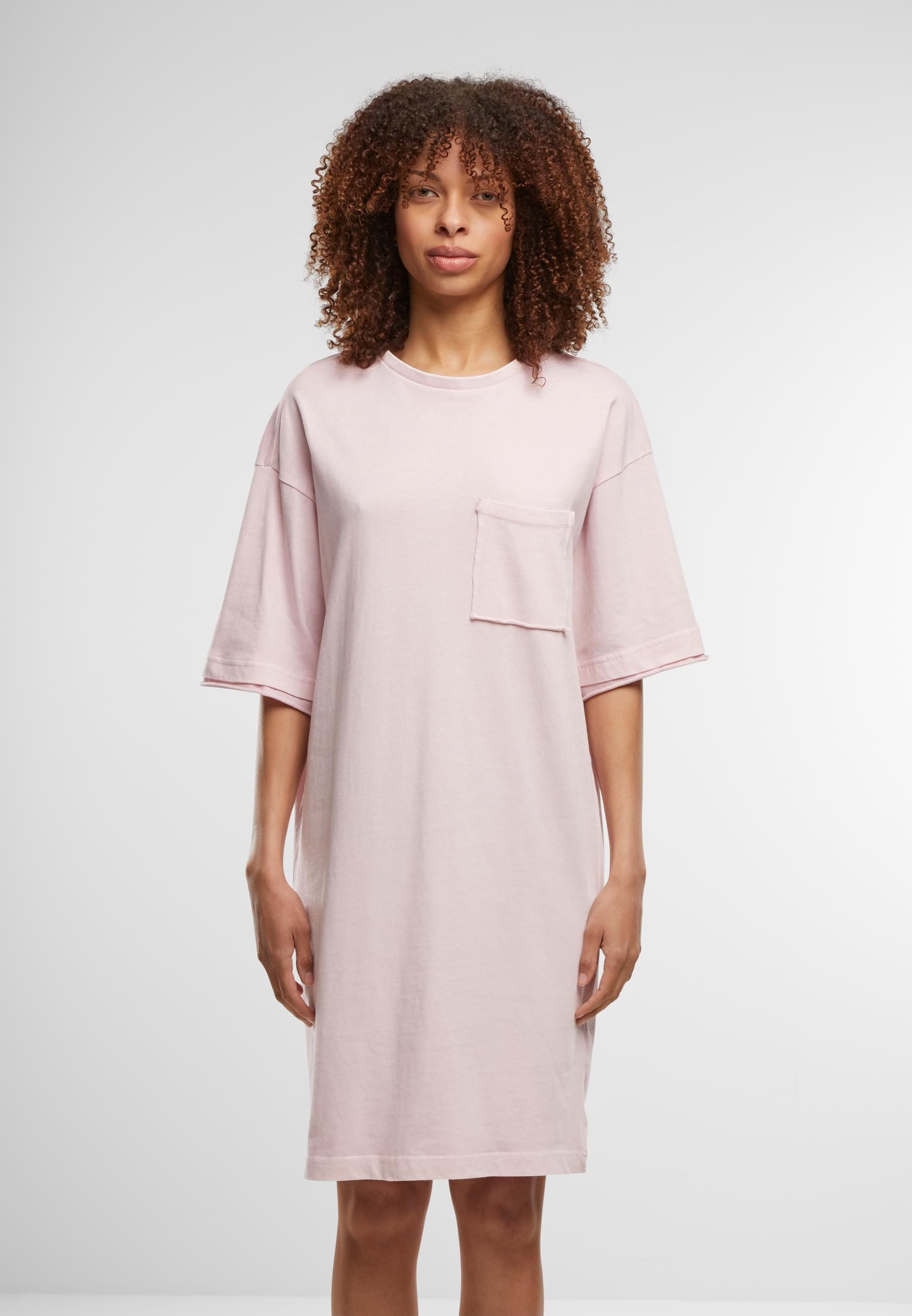 URBAN CLASSICS Shirtkleid »Urban Classics Ladies Washed Jersey T-Shirt Dress«, (1 tlg.)