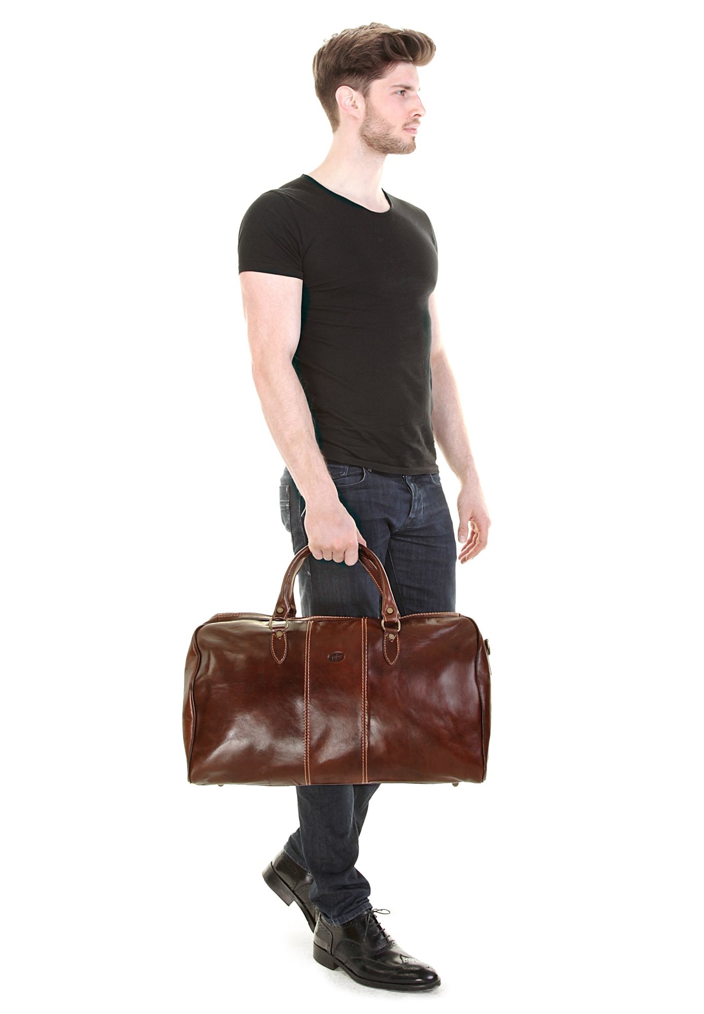 Piké Reisetasche »CALABRIA GRANDE«, echt Leder, Made in Italy