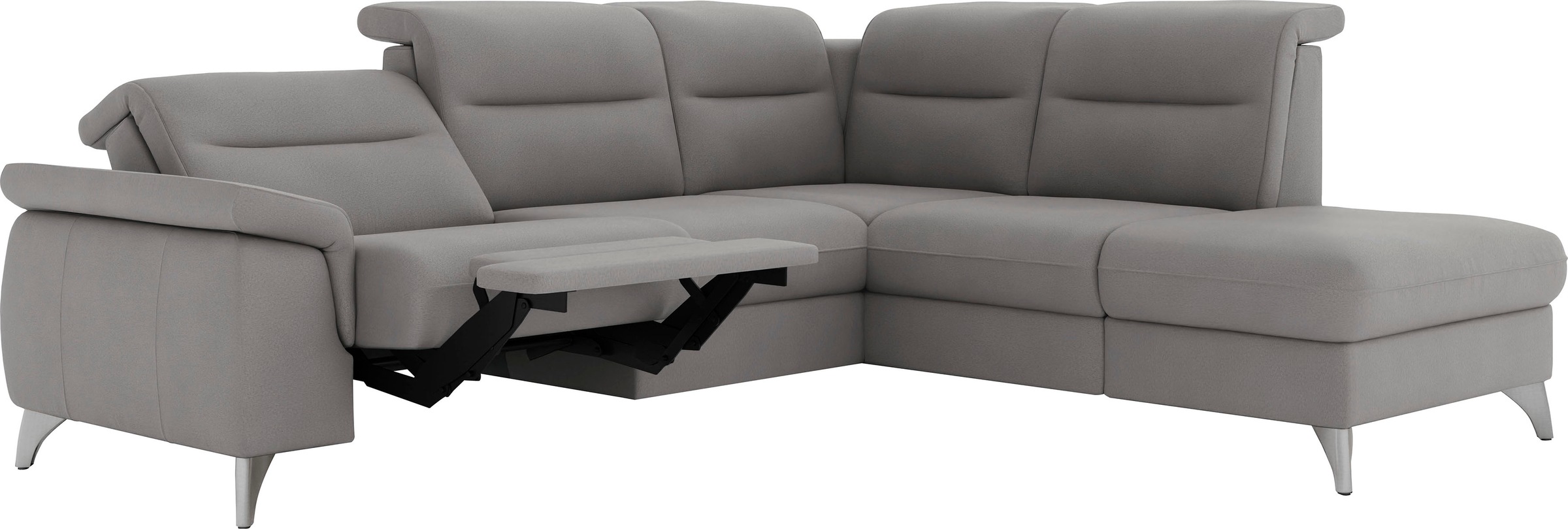 Ecksofa SIT & MORE "Astoria L-Form", grau (anthrazit), B:256cm H:91cm T:225cm, 20000, Sofas, Ecksofa, wahlweise mit motorischer Relaxfunktion 3
