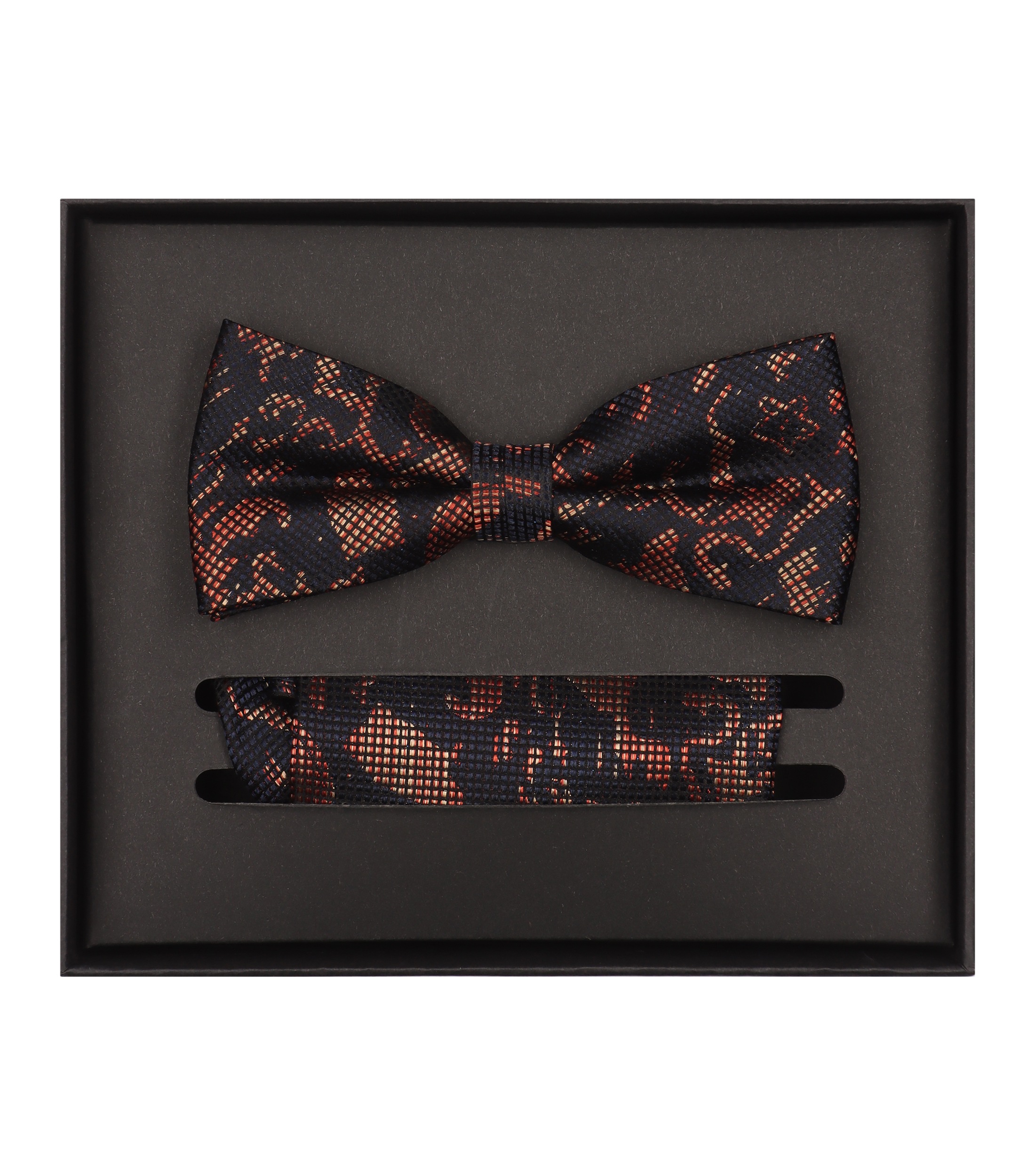 VENTI Herren Fliege "VENTI Accessoires gemustert", orange, 100% Seide, Fliegen