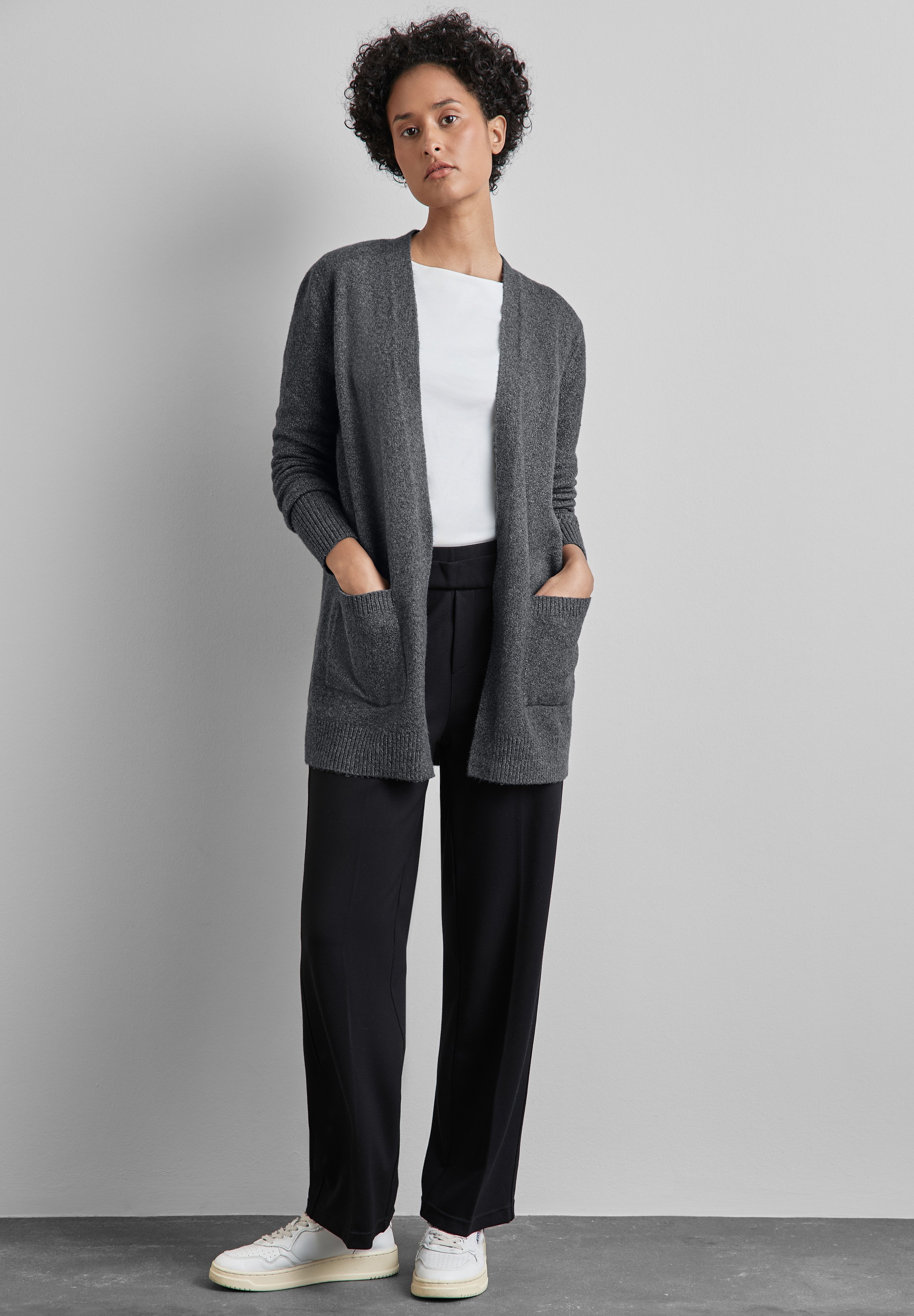 STREET ONE Cardigan, mit Materialmix