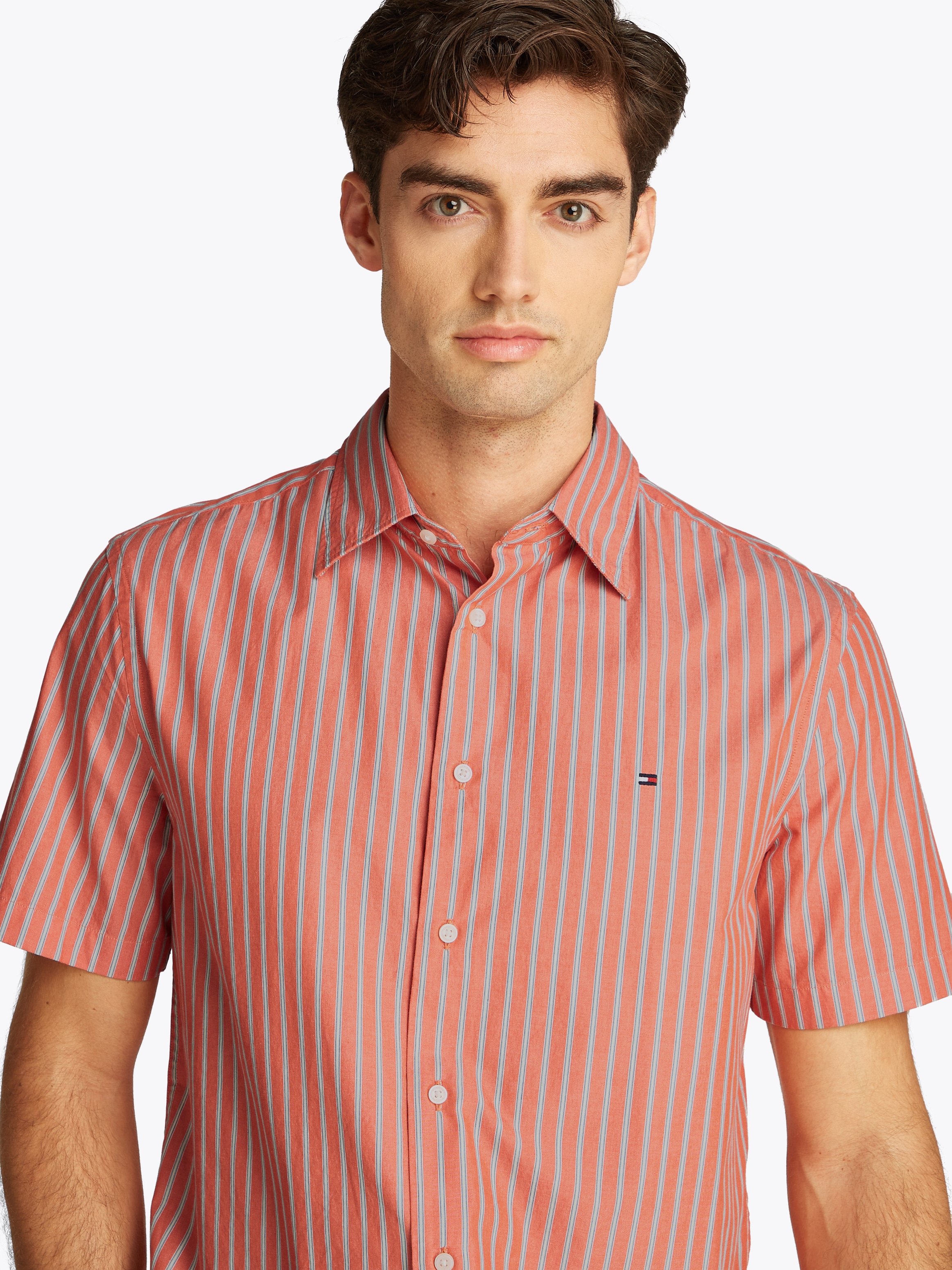 Tommy Hilfiger Kurzarmhemd »FLEX POPLIN RETRO STP SS SHIRT«