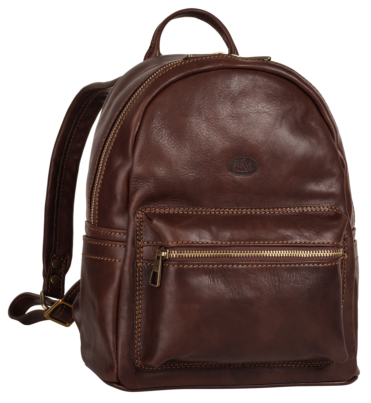 Piké Cityrucksack, echt Leder, Made in Italy