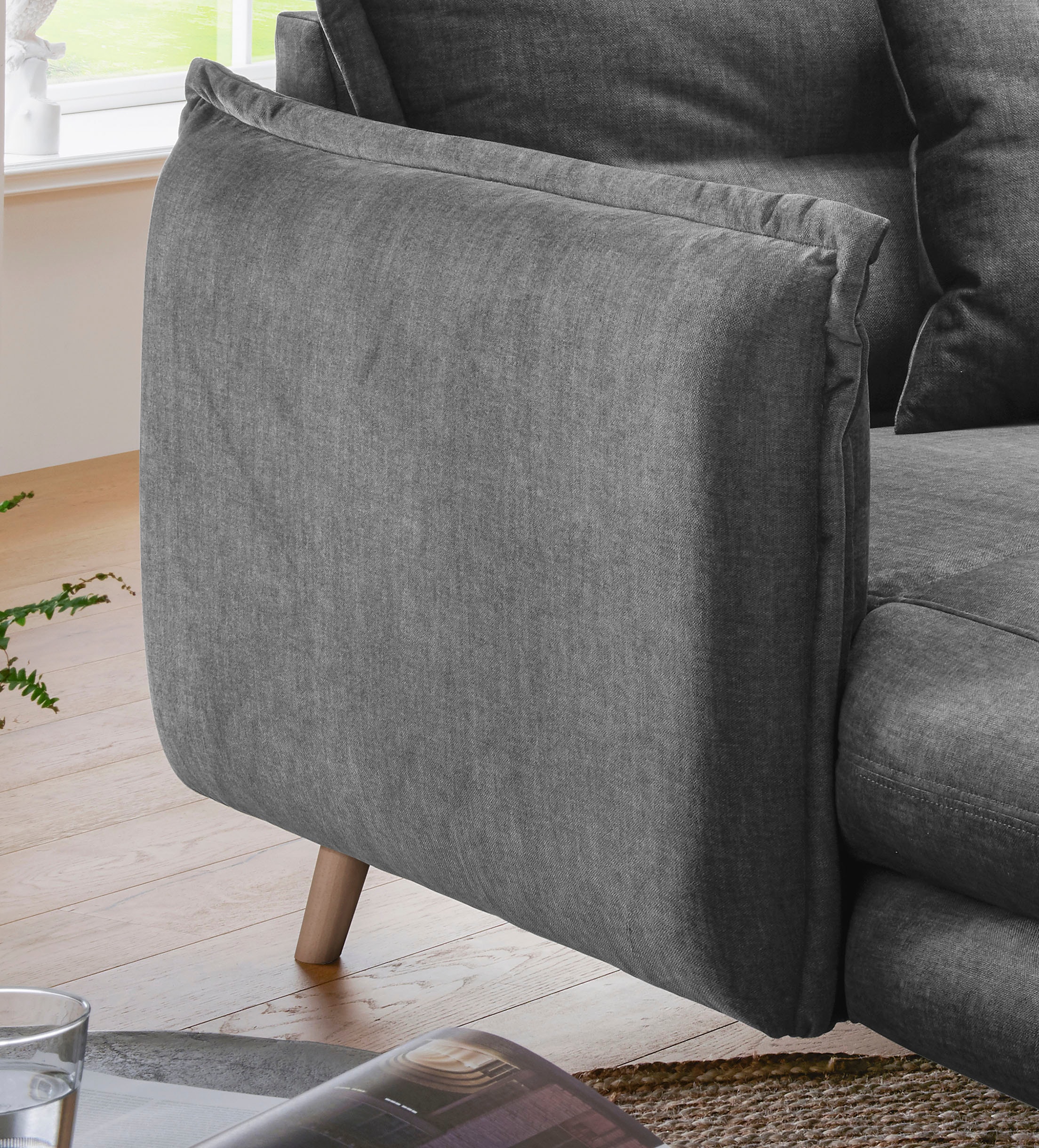 INOSIGN Loveseat »Lazio«, moderner Sessel mit einer bequemen Polsterung, 2 Stk. Zierkissen