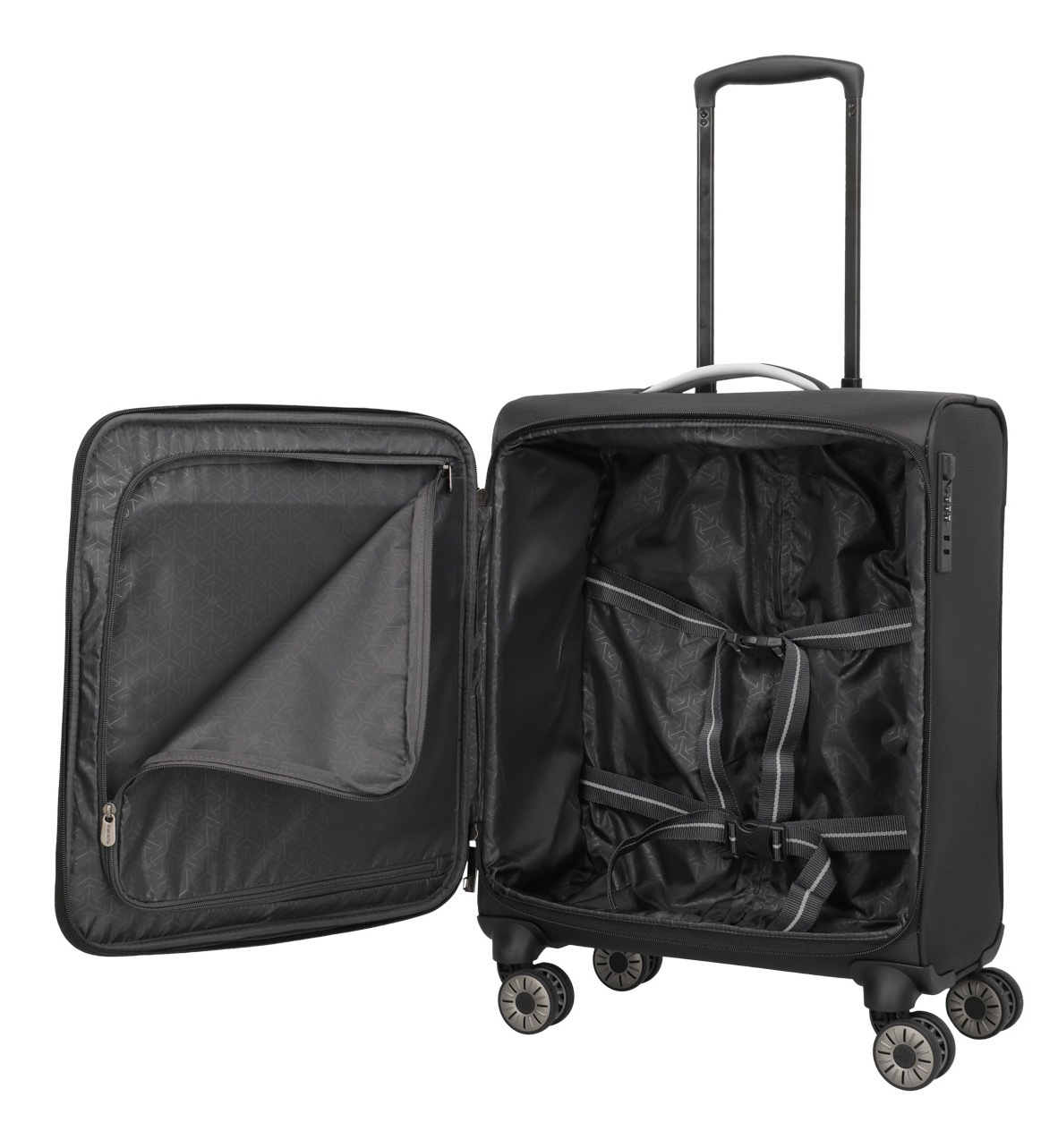 travelite Handgepäck-Trolley »JETPACK Max 4 Cabin, konzip. für Lufthansa, Austrian Airlines & Swiss«, 4 Rollen, Weichgepäck-Koffer Handgepäck für die meisten gängigen Airlines