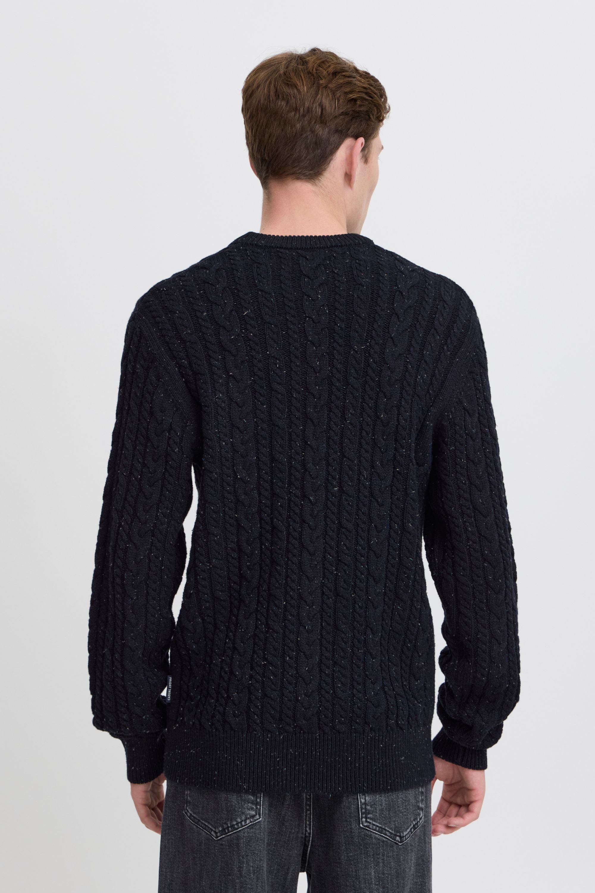 Casual Friday Strickpullover »Strickpullover CFKARL cable crew neck knit with neps«