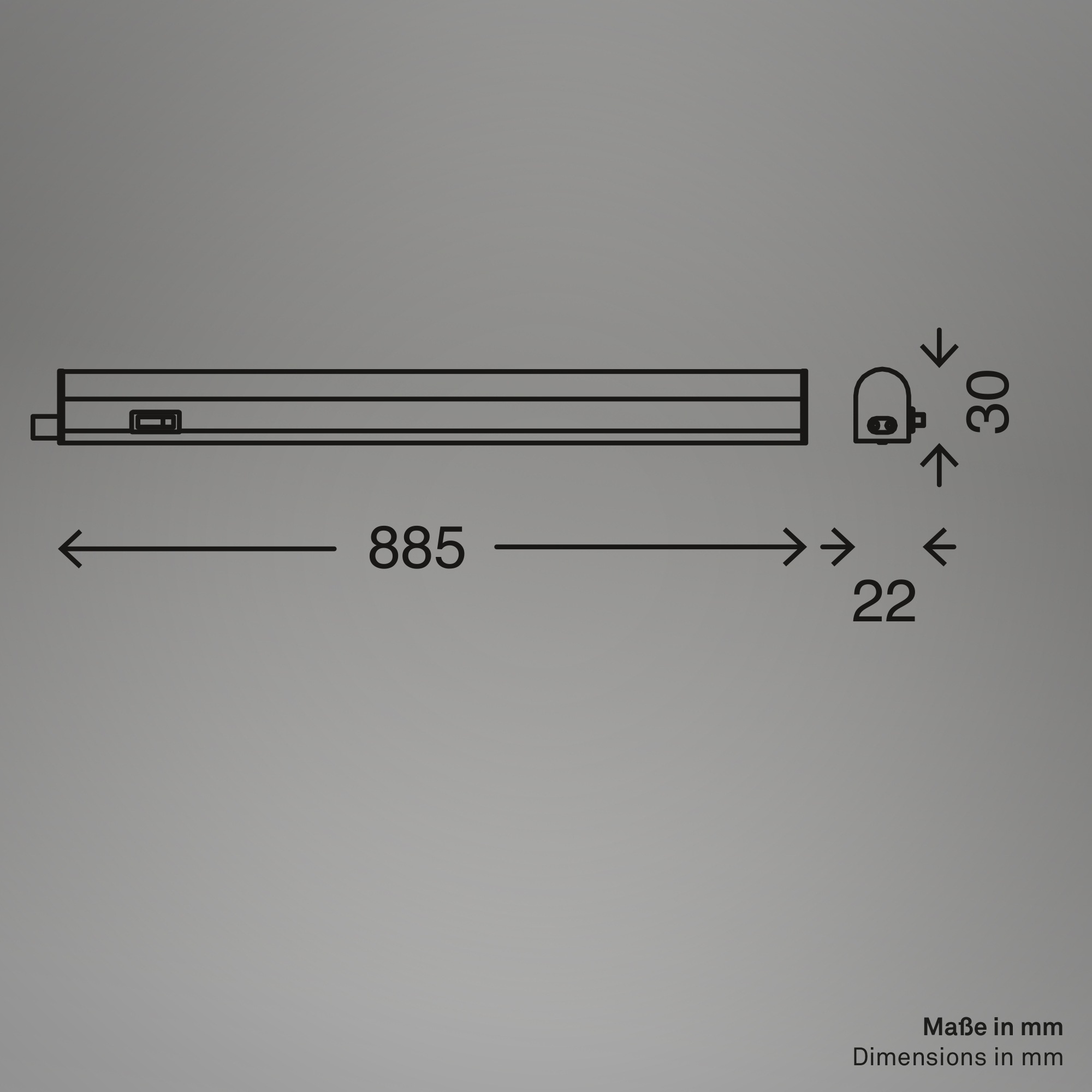 Briloner Leuchten LED Unterbauleuchte »TOOK« LED-Board 1 Stk. Neutralweiß 118,7x2,2x3 cm, Küche, Schrank, Küchenlampe, Werkstatt