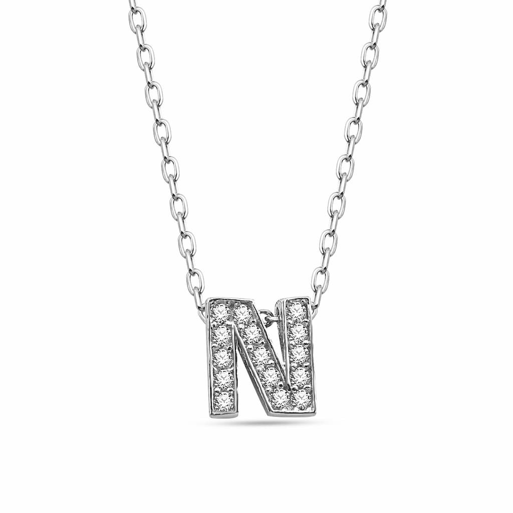 dKeniz Kette mit Anhänger »Buchstabe N 925/- Sterling Silber«