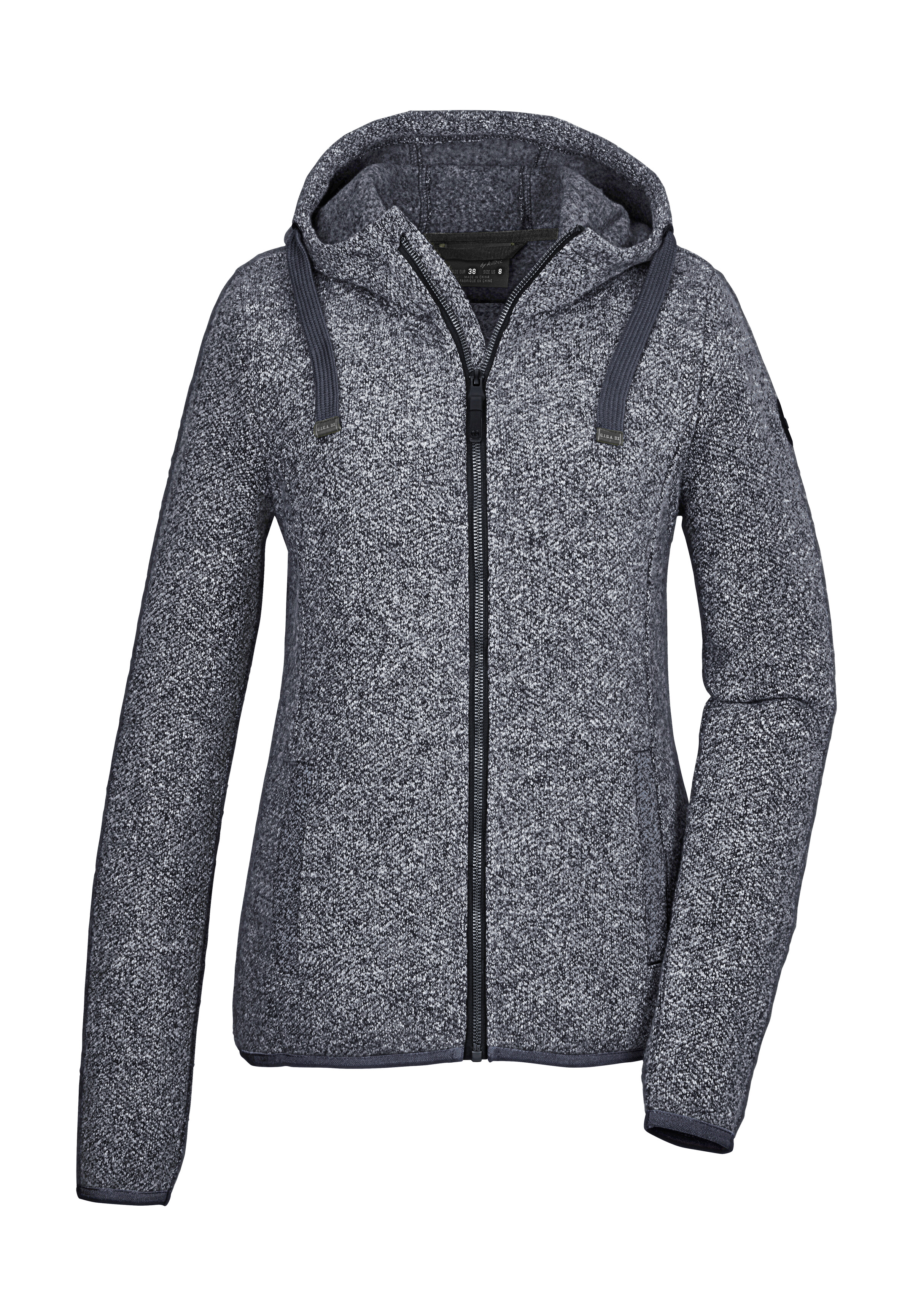 G.I.G.A. DX by killtec Fleecejacke "GW 52 WMN KNTFLC JCKT" Jacquard Strickfleecejacke mit Kapuze und Kinnschutz