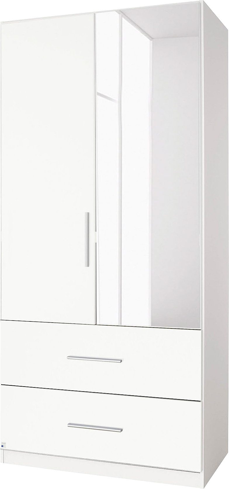 rauch Kleiderschrank "Drehtürenschrank Schrank Garderobe Wäscheschrank Schlafzimmer ALVOR" Breiten 91/136/181 cm, Höhe 197 cm, erhältlich optional mit Spiegel, 2 große Schubladen MADE IN GERMANY