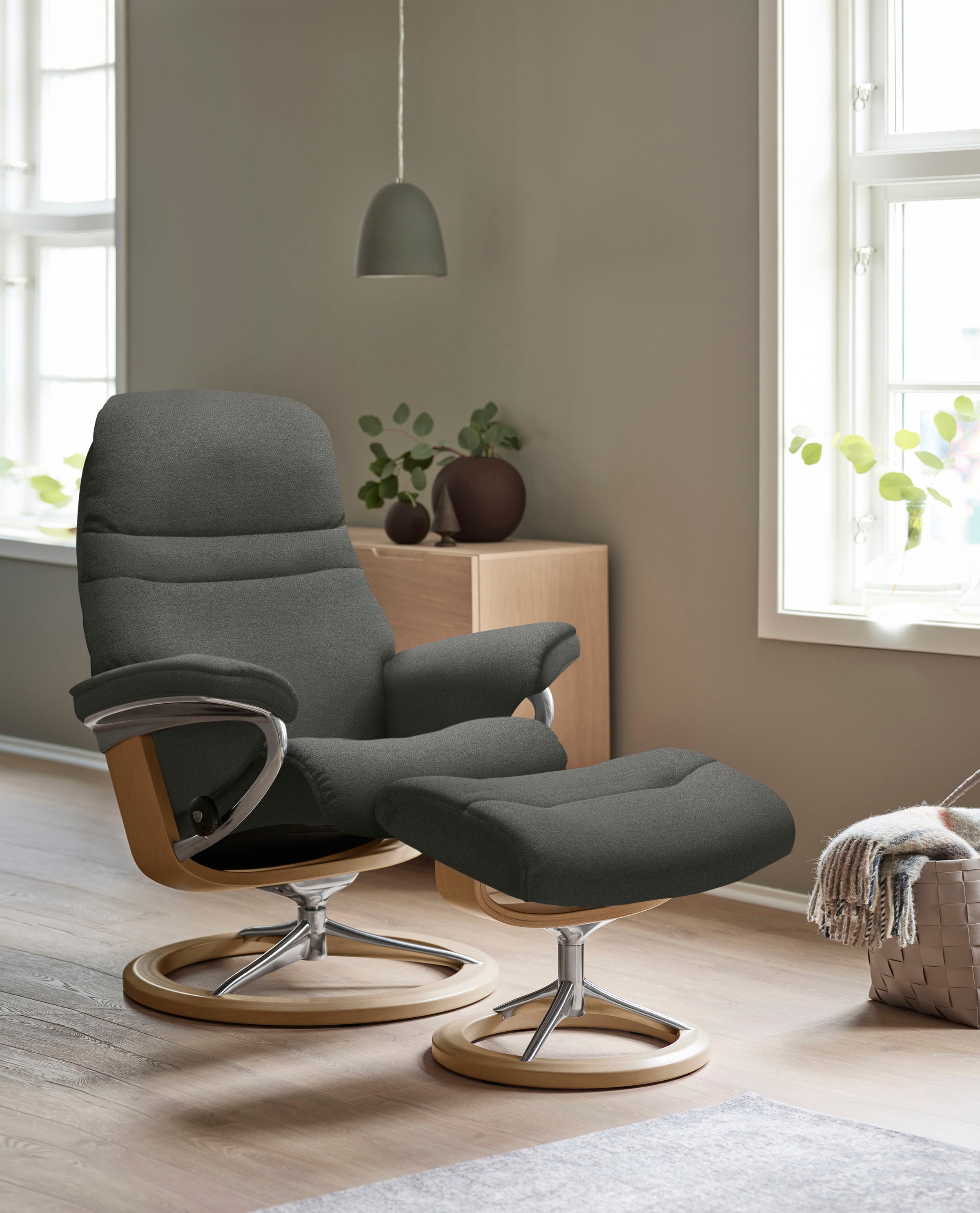 Stressless® Relaxsessel »Sunrise«, mit Signature Base, Größe M, Gestell Eiche