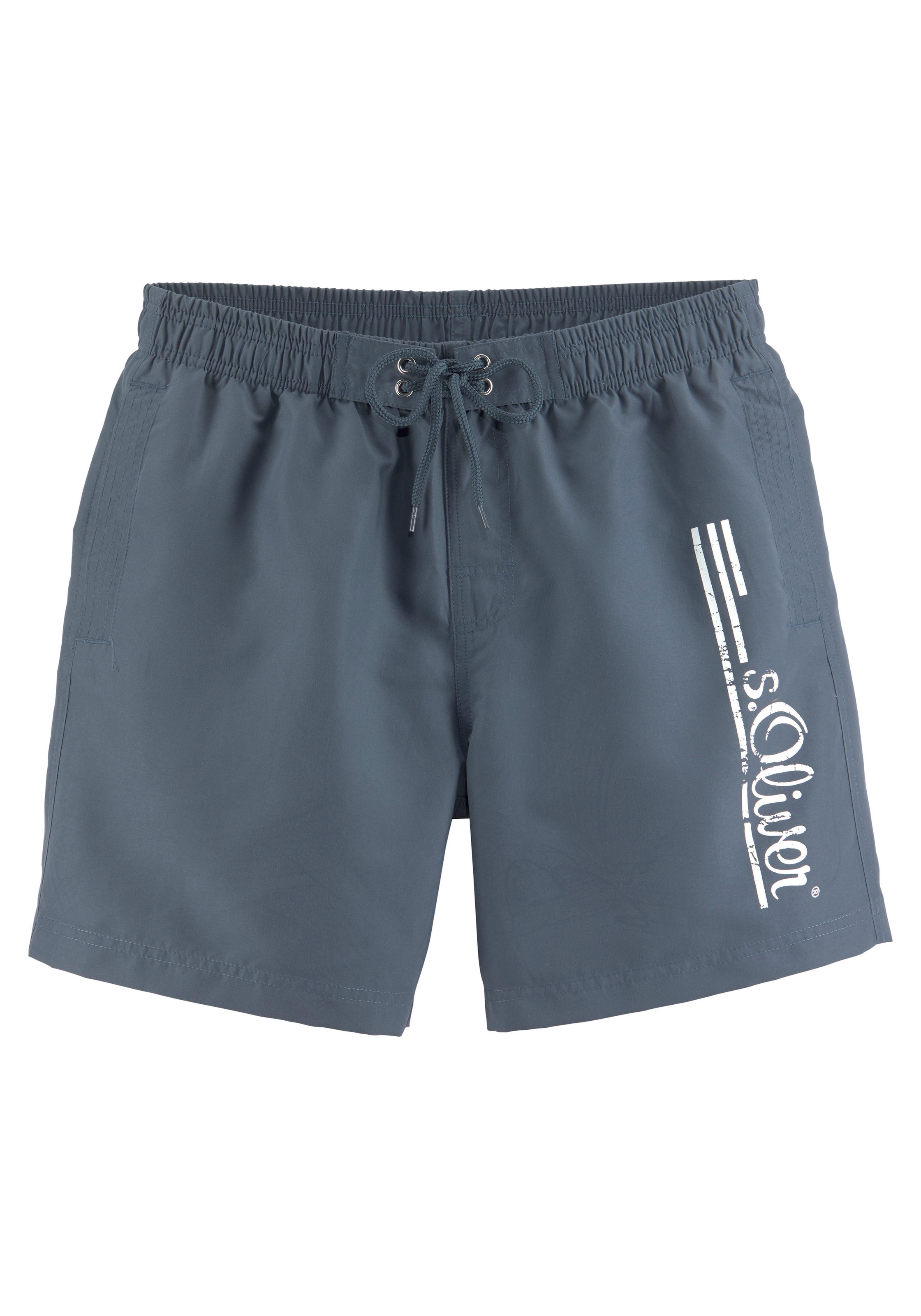 s.Oliver Badeshorts "Philip", mit Logo-Print im Used-Look