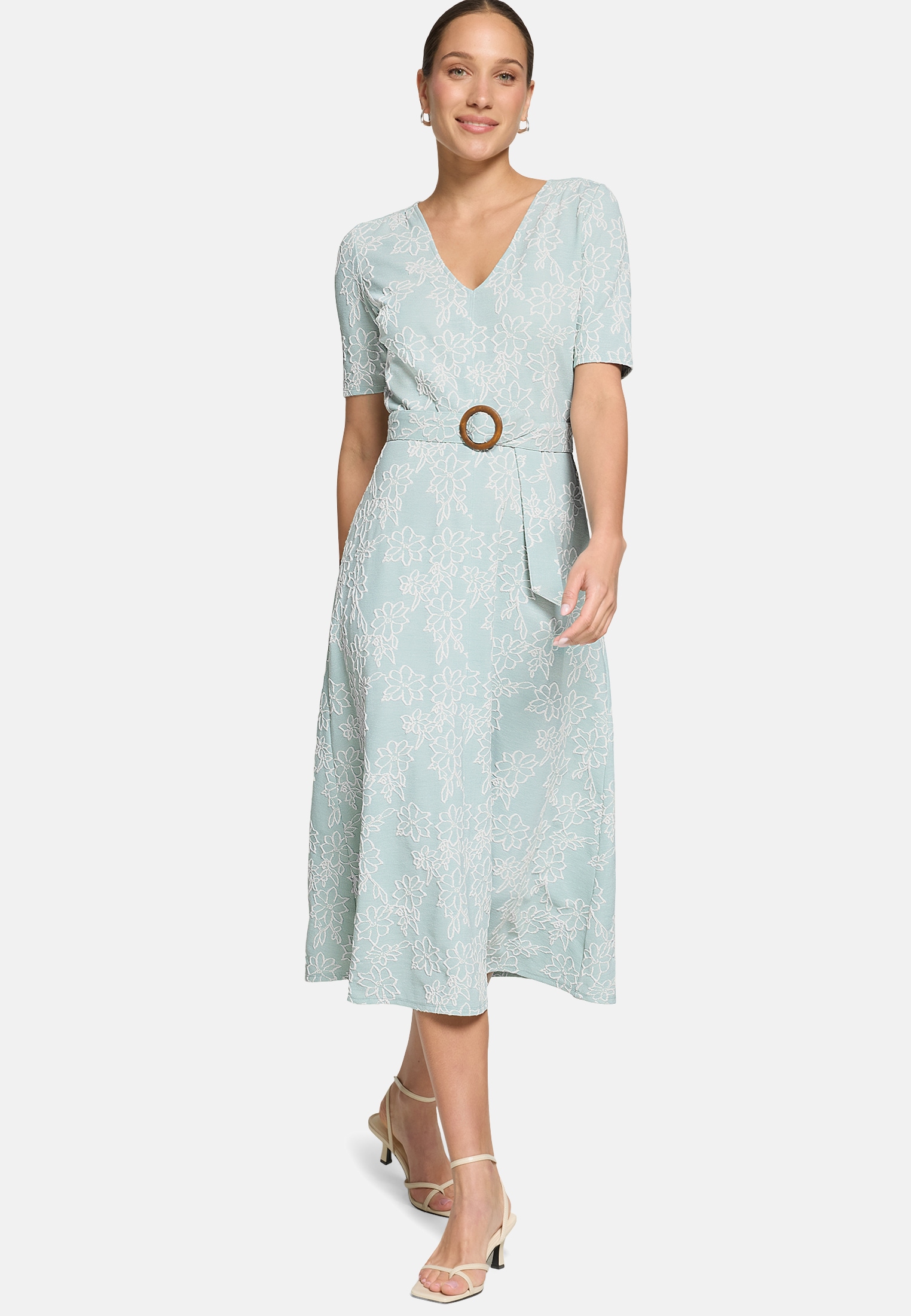 Zero Midikleid »Damen mit Gürtel« Ohne Tasche Material.