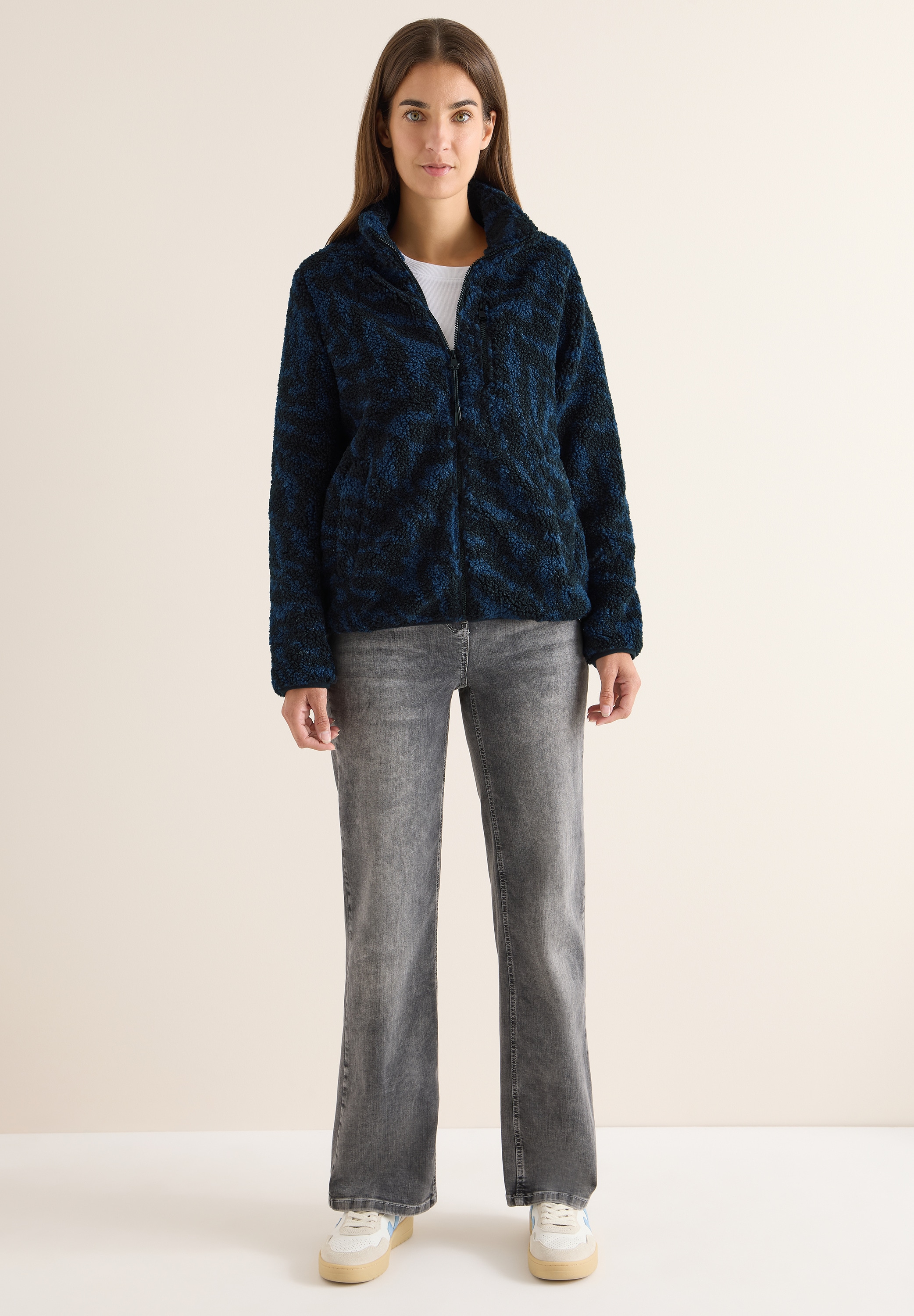 Cecil Sweatjacke, mit Stehkragen