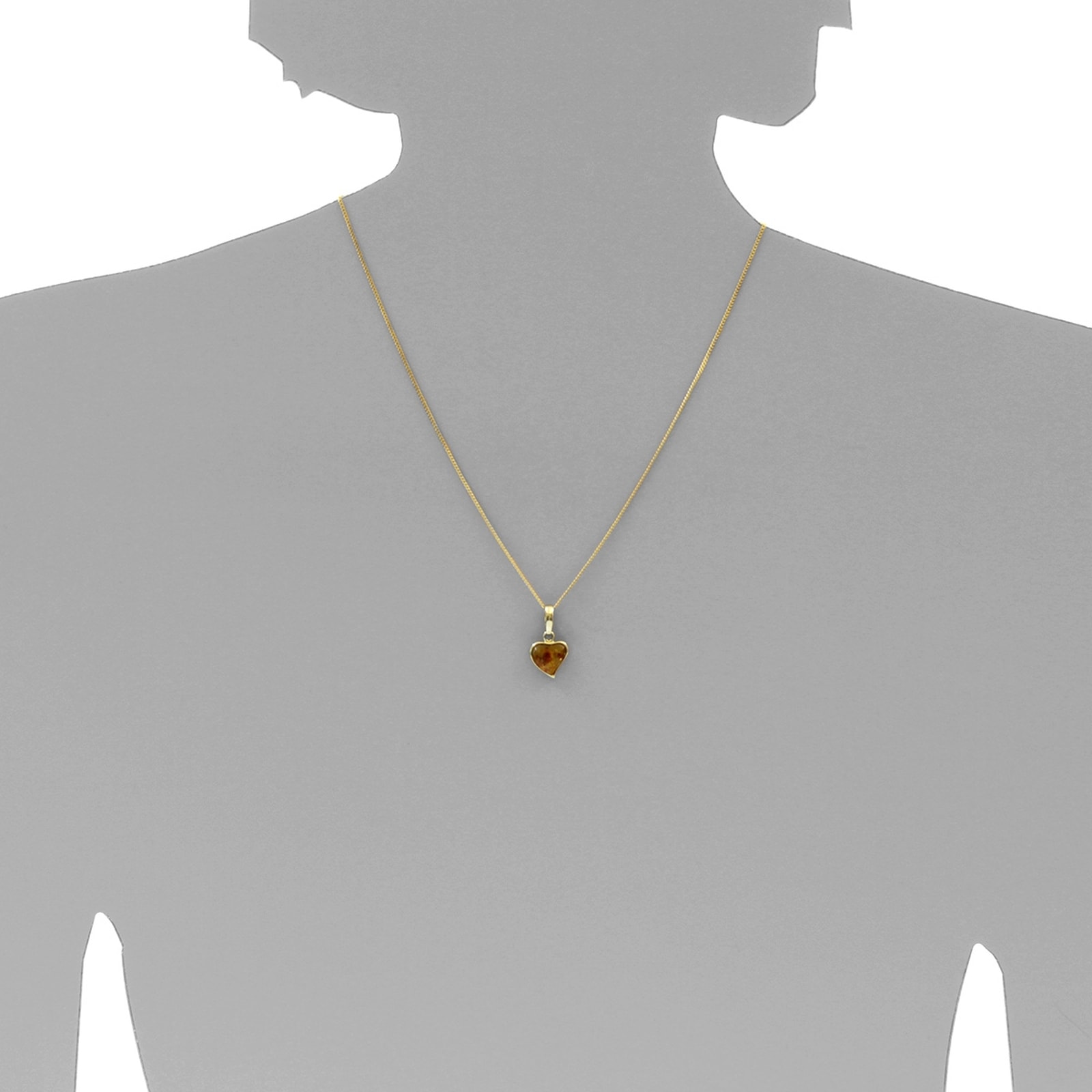 OSTSEE-SCHMUCK Kette und Anhänger Set »- Herz - Gold 333/000 - Bernstein«