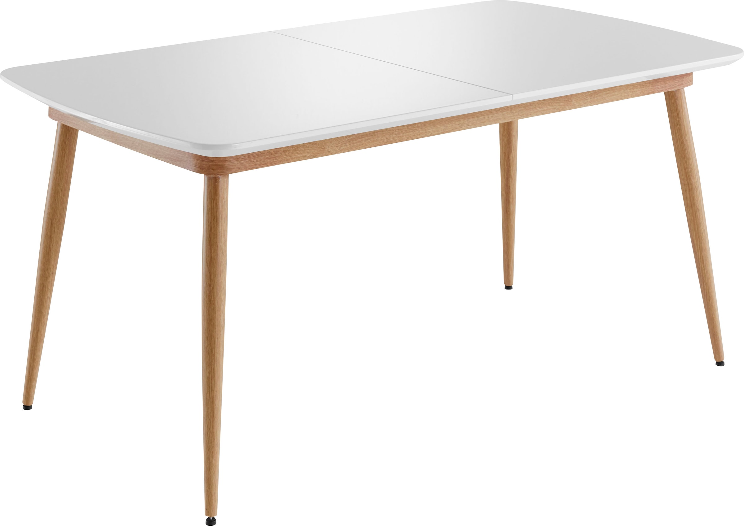 Esstisch »Bozen«, (1 St.), ausziehbar 160 bis 200 cm, Tischplatte Weiß Lack,...
